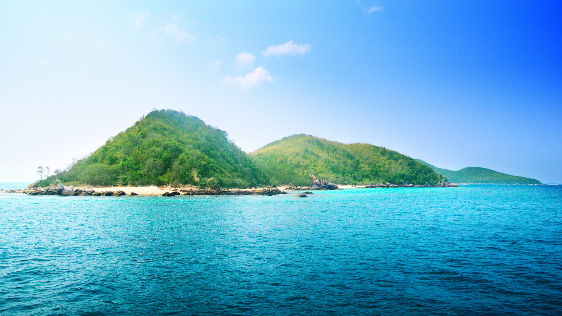 海洋天堂 海岛 绿色植物