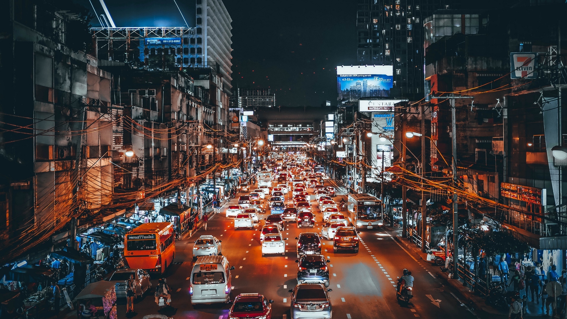 城市夜景  夜晚城市街景  唯美