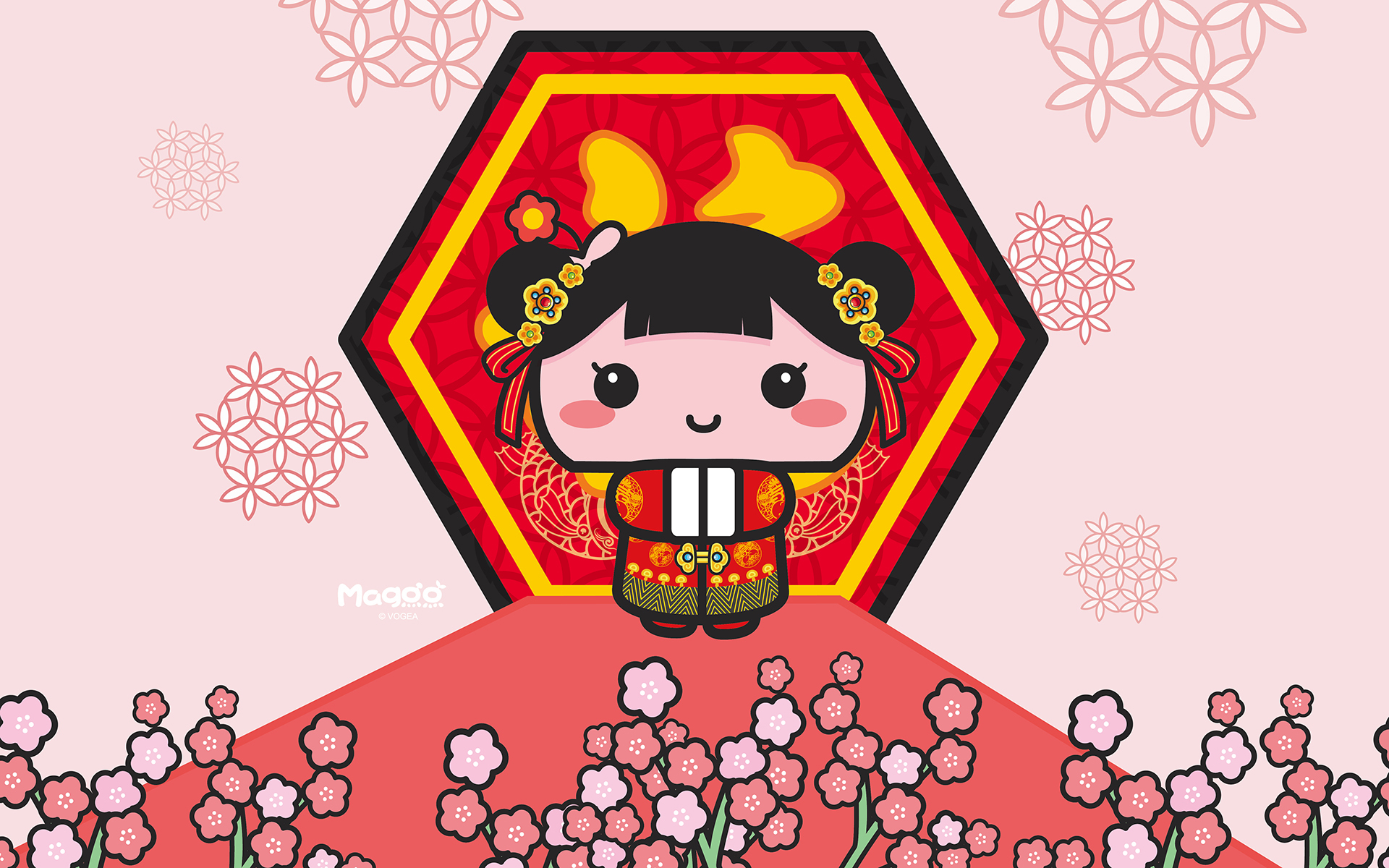 2017 新年快乐 蘑菇点点 春节 恭喜发财