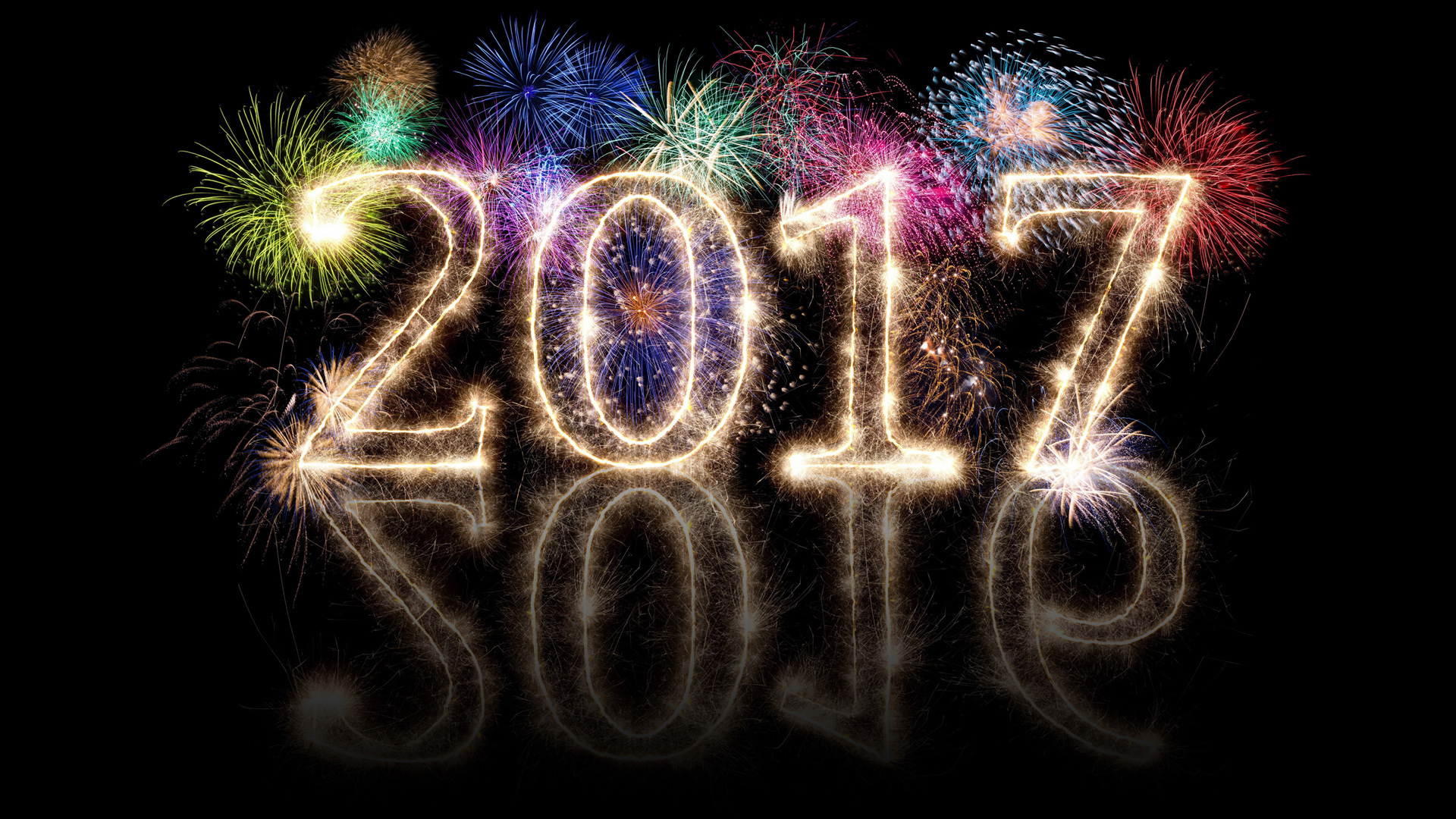 2017 新年快乐 春节 烟花