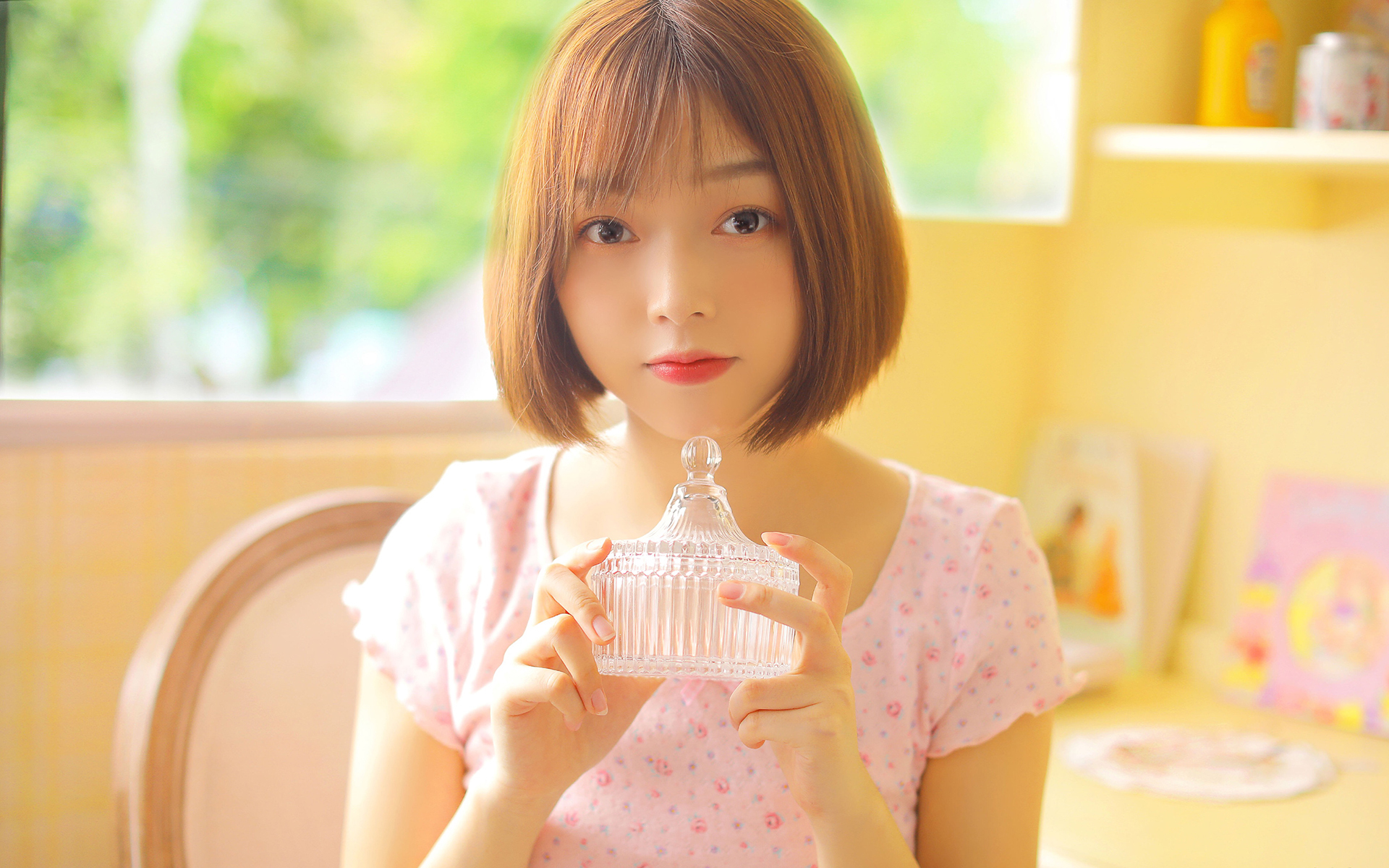 清纯  治愈系妹纸  可爱  短发  唯美