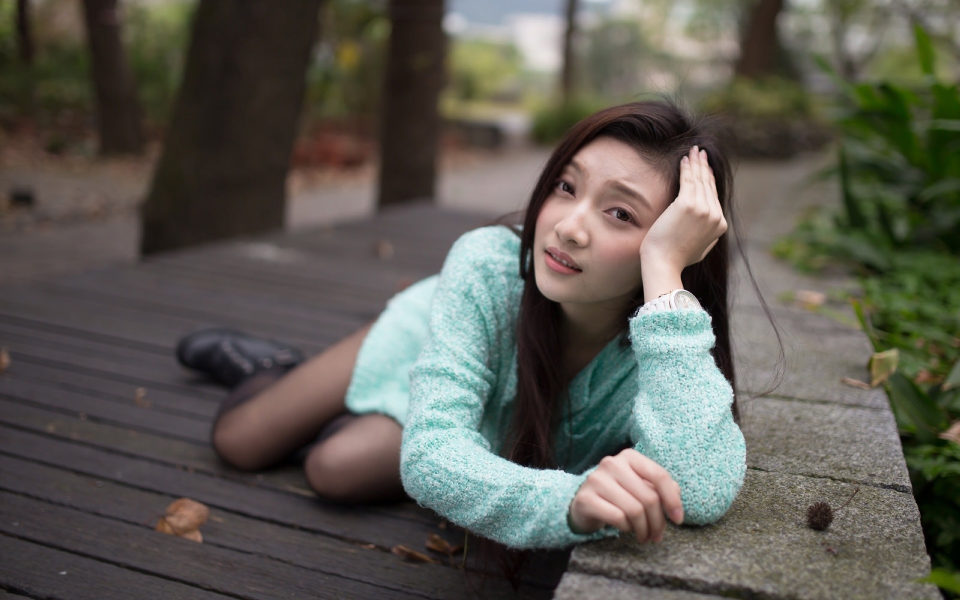 美女 可爱 呆萌 萌妹子 宽屏