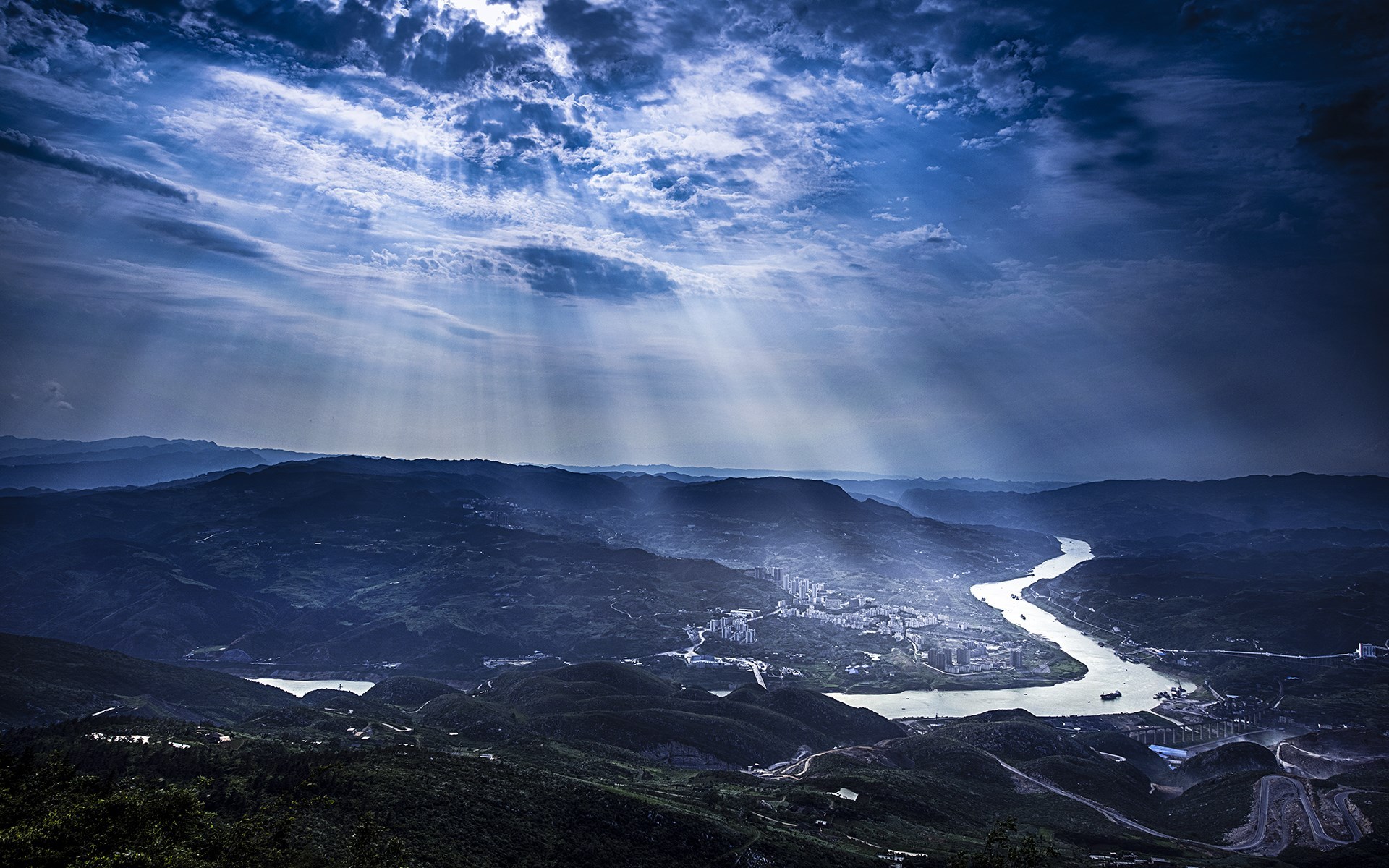 中国 重庆 涪陵 风光 风景 宽屏