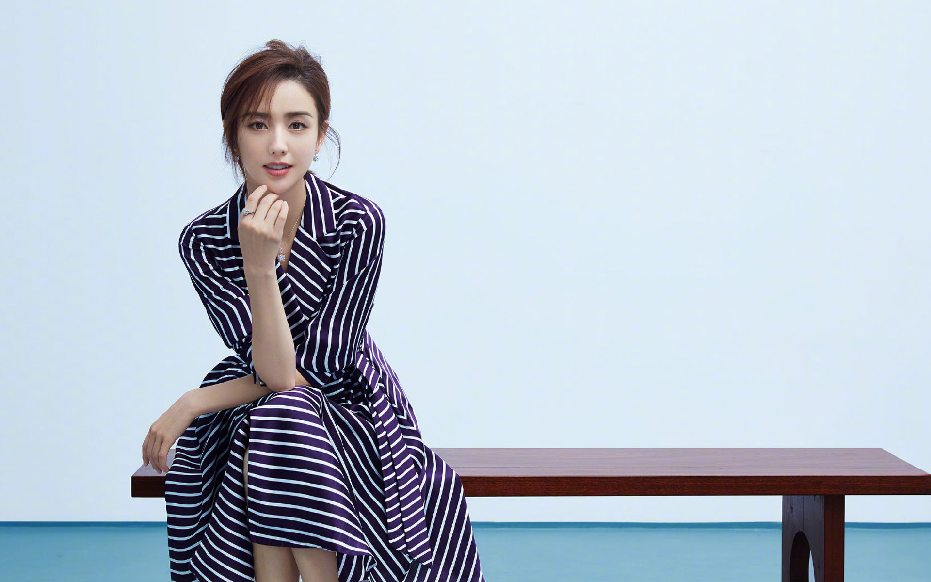 女明星 佟丽娅 连衣裙 清纯