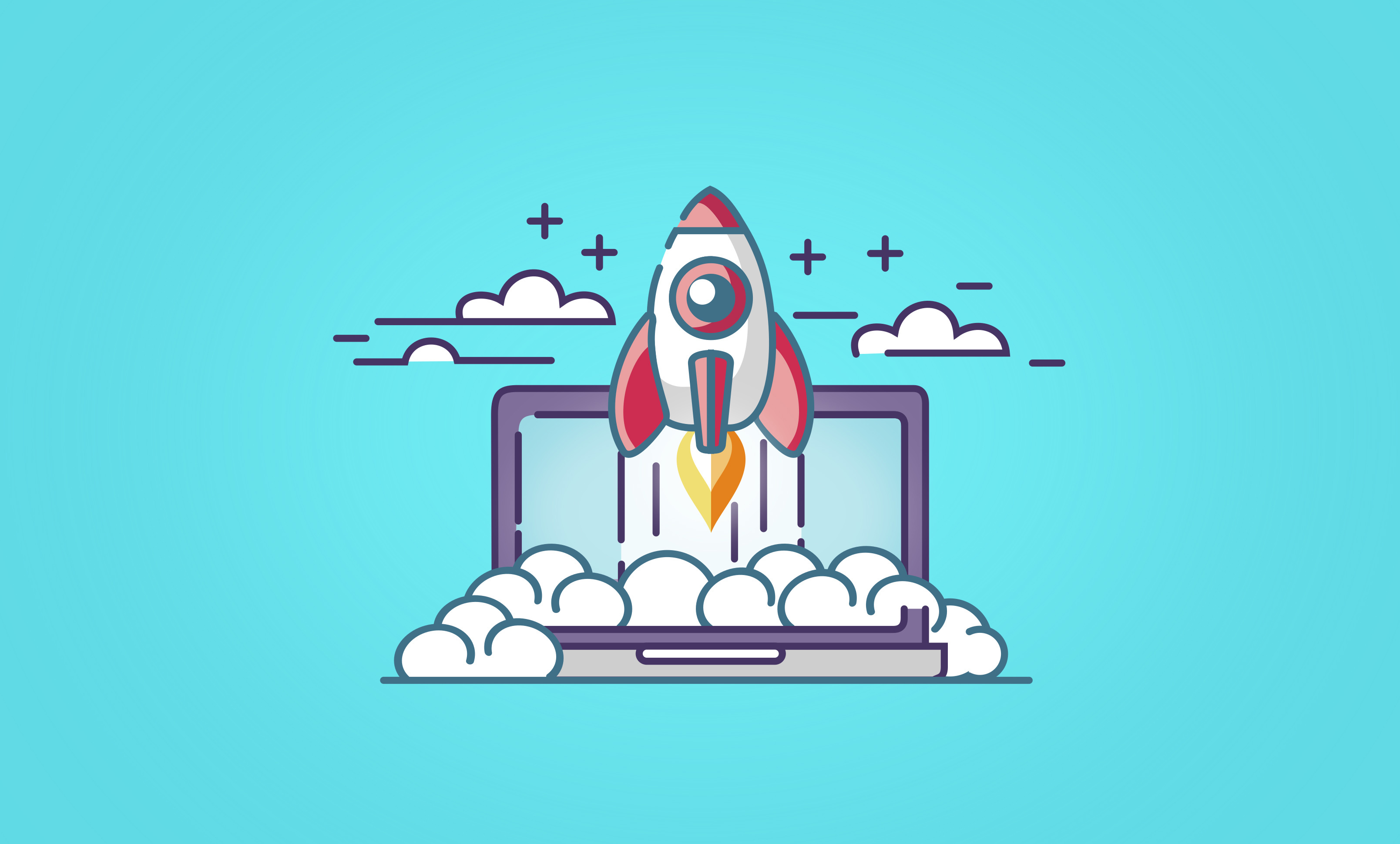 炫酷时尚 纯色 卡通 宇宙飞船