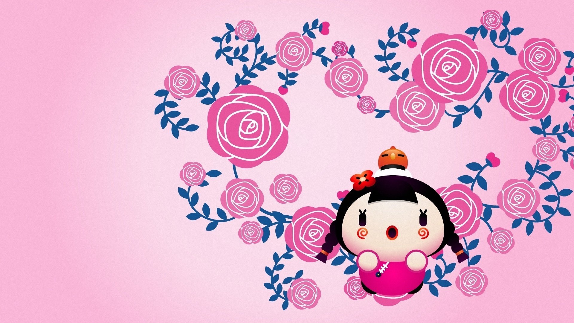 动漫 卡通 pucca 中国娃娃 可爱 儿童桌面专用