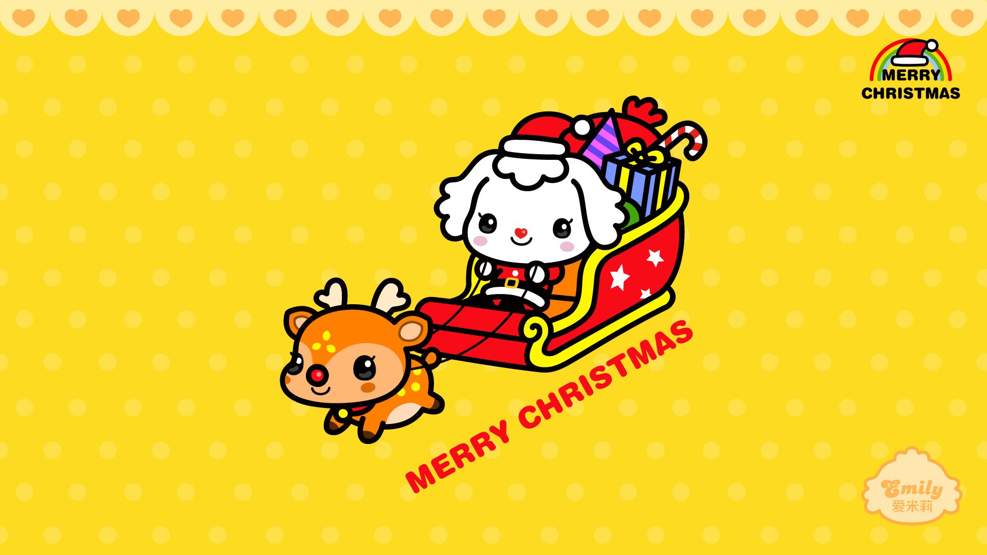 动漫 可爱 动画 手绘 圣诞节 爱米莉 儿童桌面专用