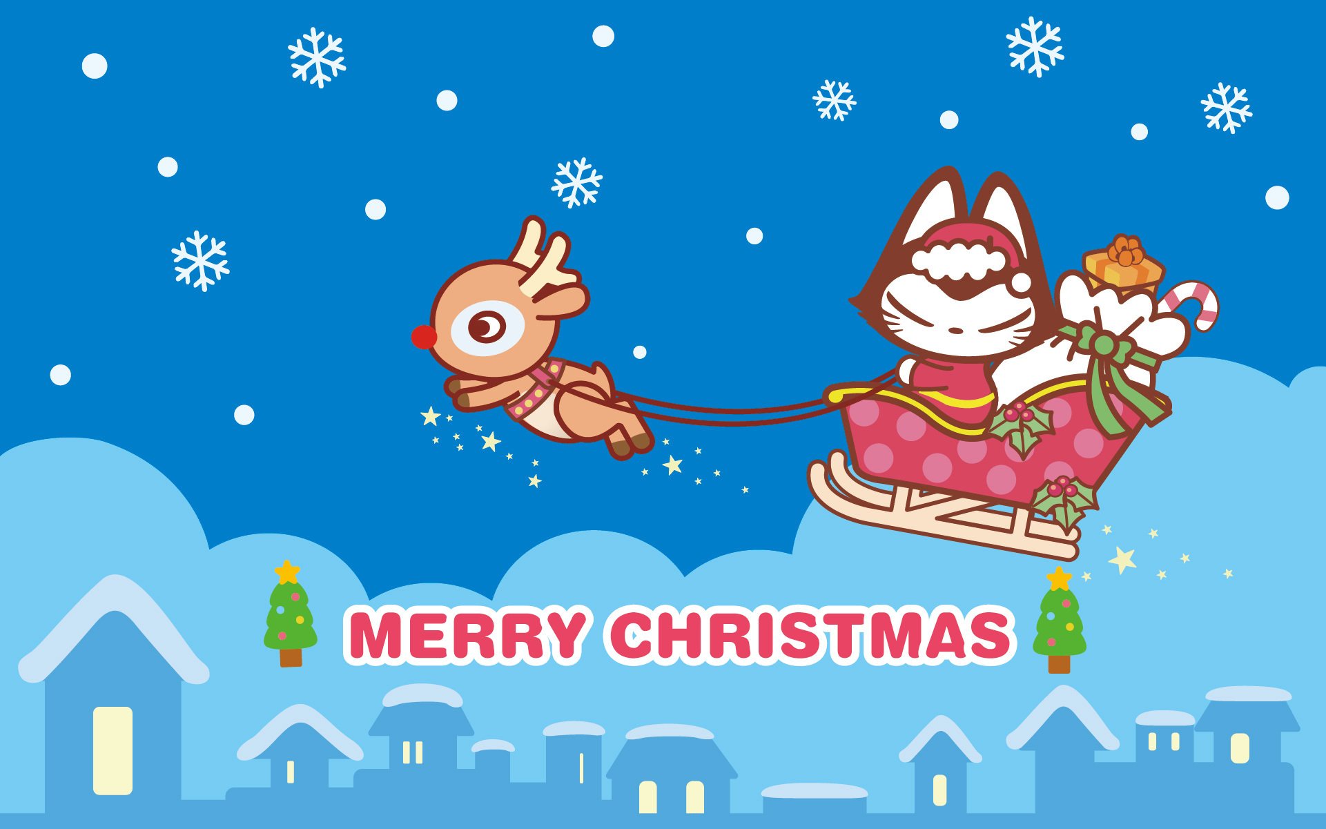 动漫 可爱 动画 手绘 圣诞节 拽猫 儿童桌面专用