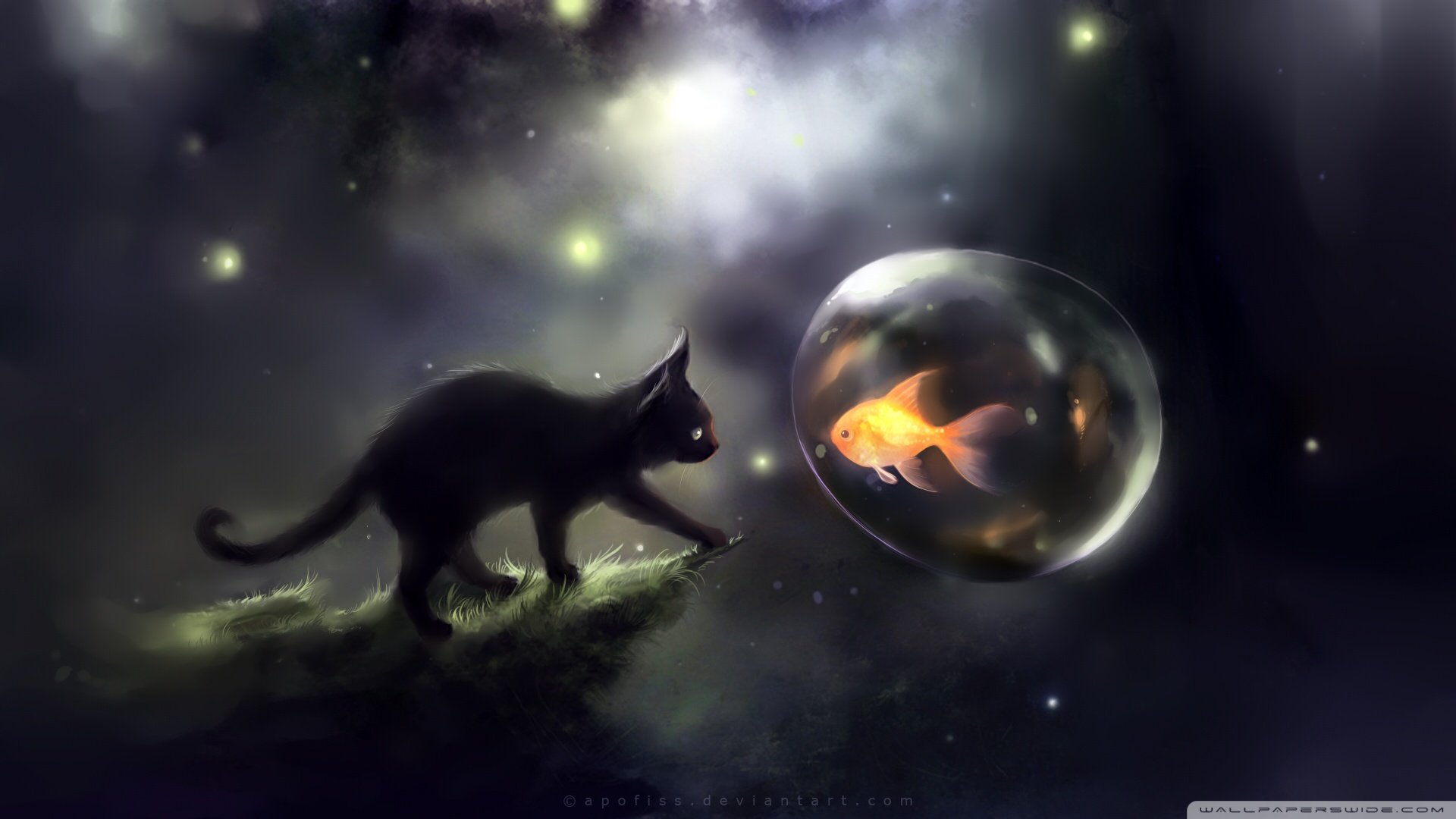 炫酷 特效 视觉艺术 设计 水彩 趣味猫