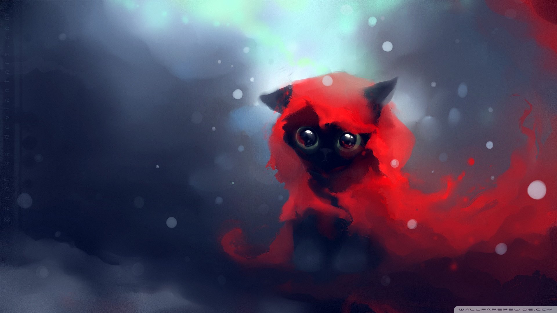 炫酷 特效 视觉艺术 设计 水彩 趣味猫