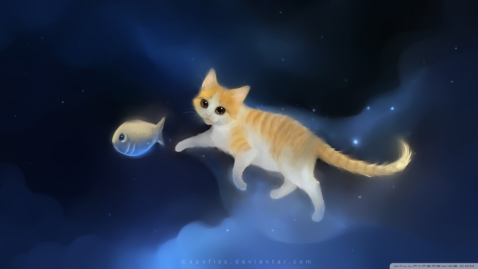 炫酷 特效 视觉艺术 设计 水彩 趣味猫