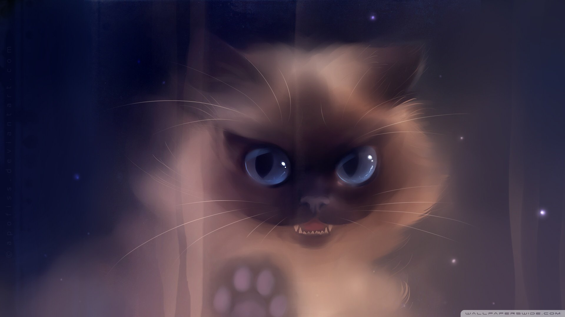 炫酷 特效 视觉艺术 设计 水彩 趣味猫