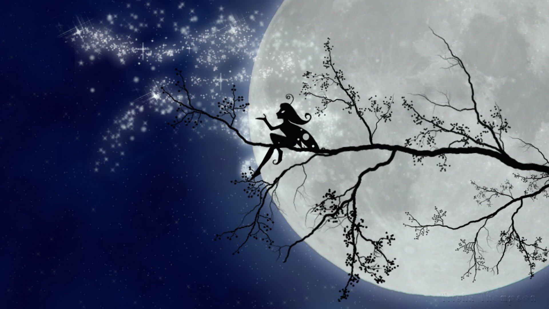 漫画 场景 夜晚 月光