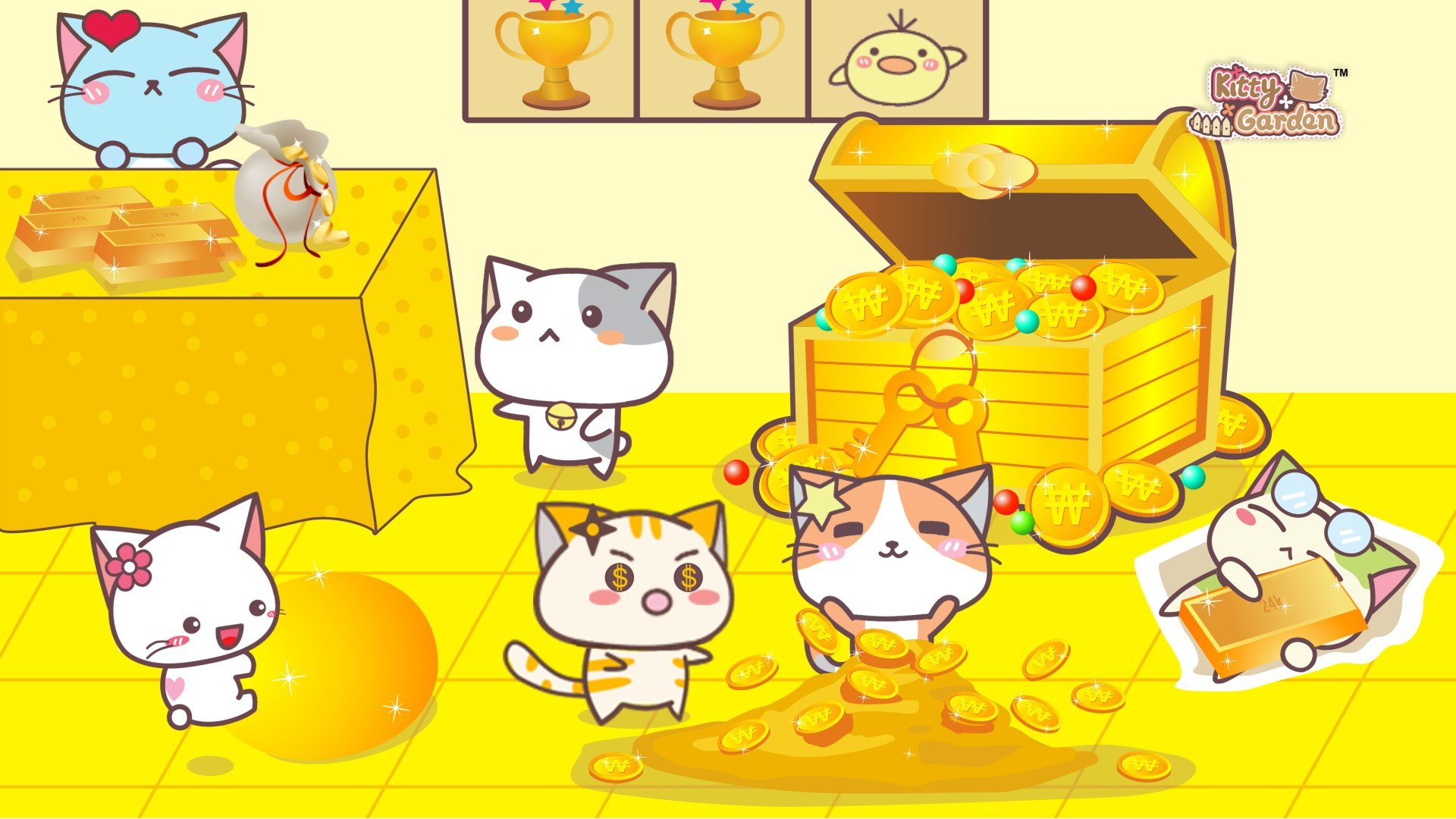 卡通 手绘 可爱 猫咪 KG猫咪乐园  Kitty Garden 猫咪乐园