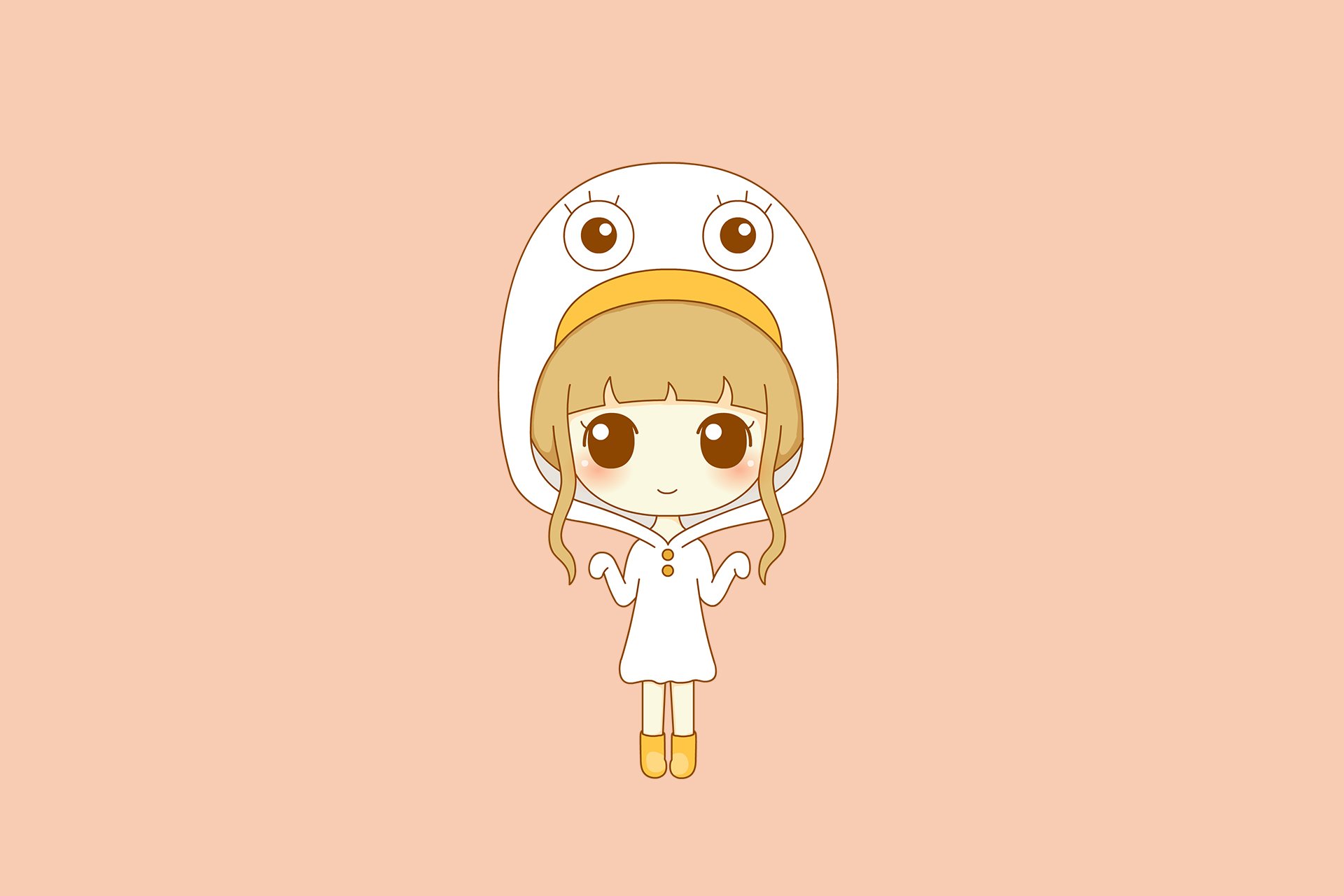 鬼鬼 鬼小妞 可爱 手绘 卡通 女孩 清新