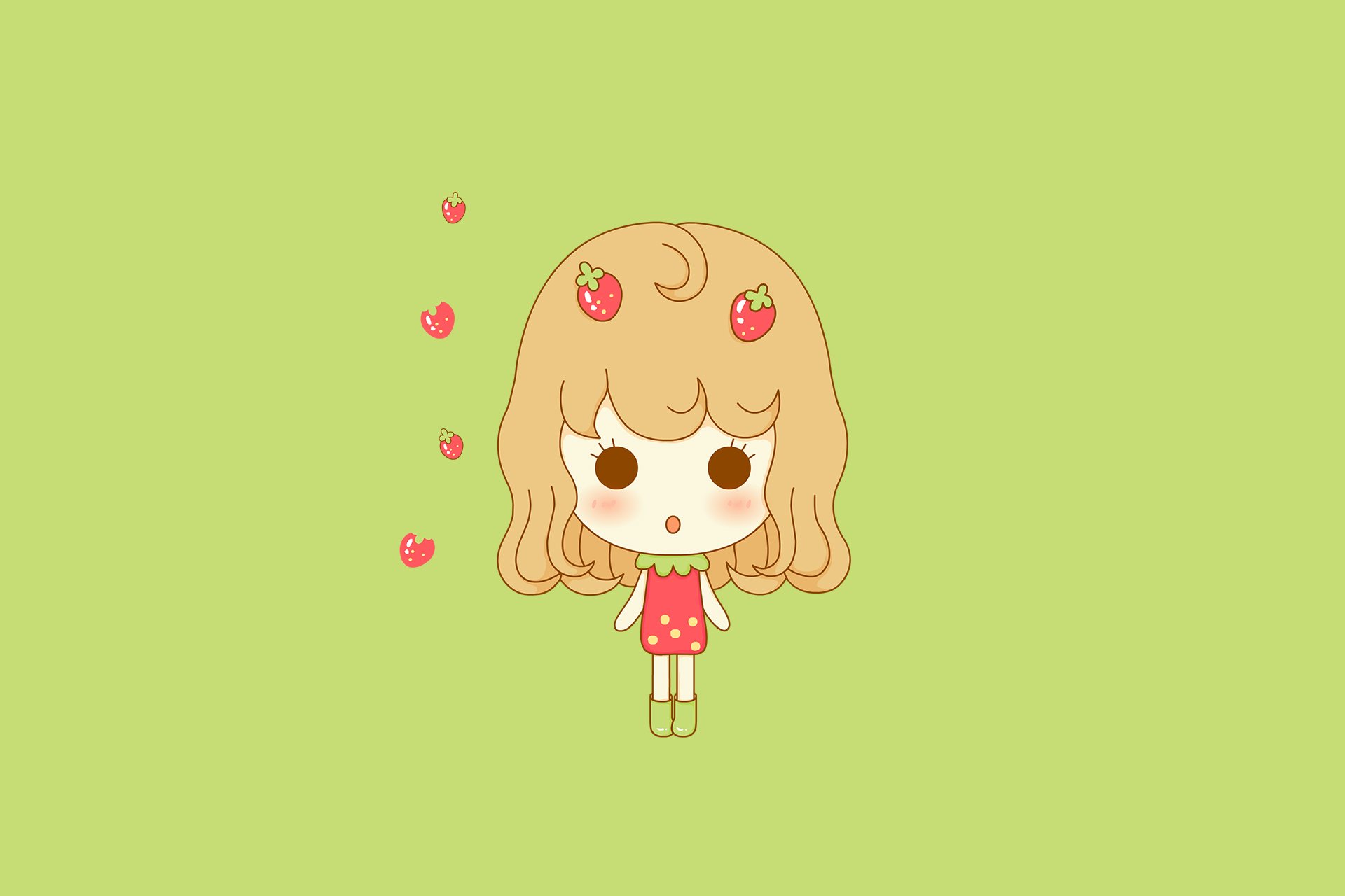 鬼鬼 鬼小妞 可爱 手绘 卡通 女孩 清新