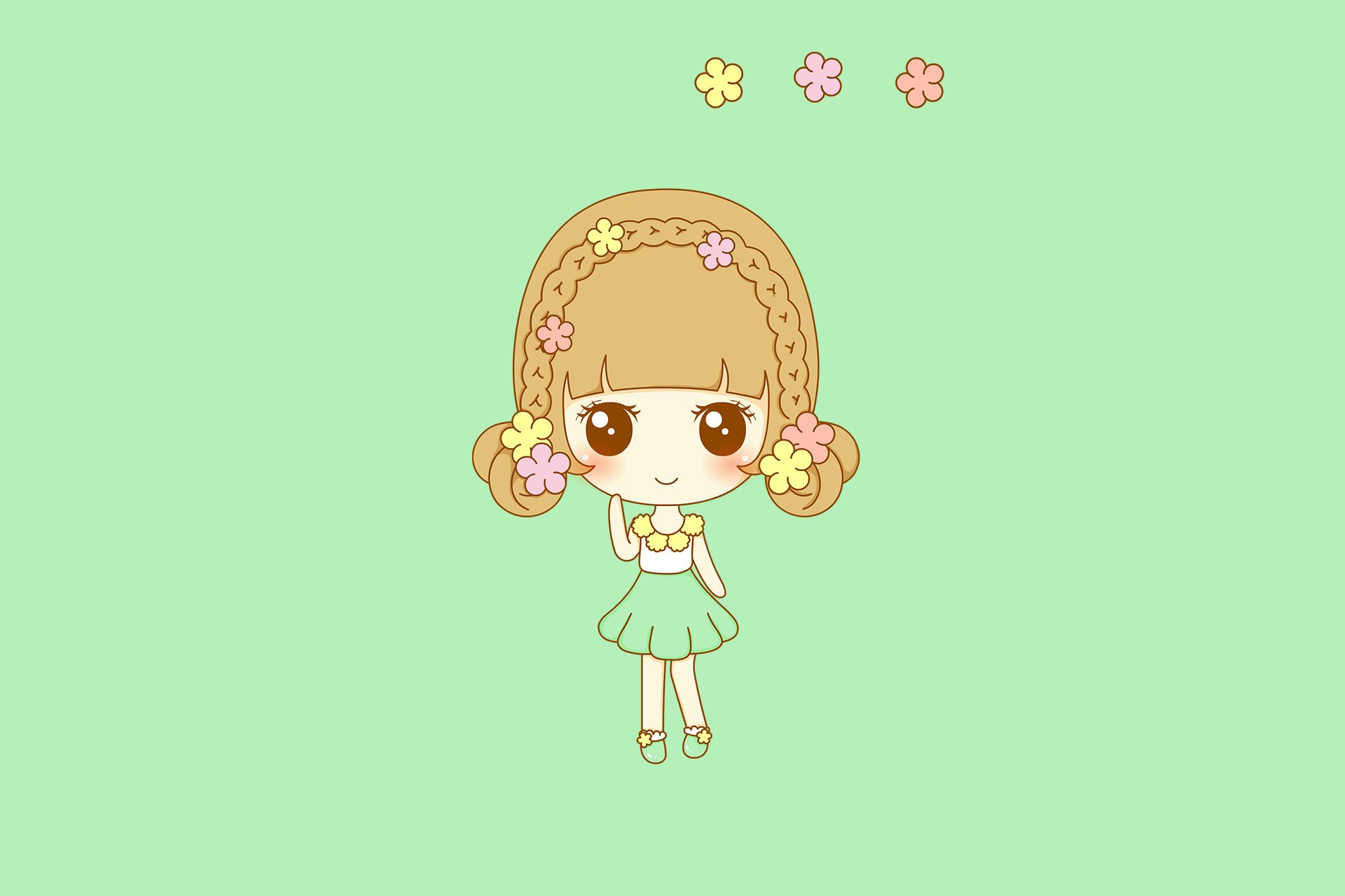 鬼鬼 鬼小妞 可爱 手绘 卡通 女孩 清新