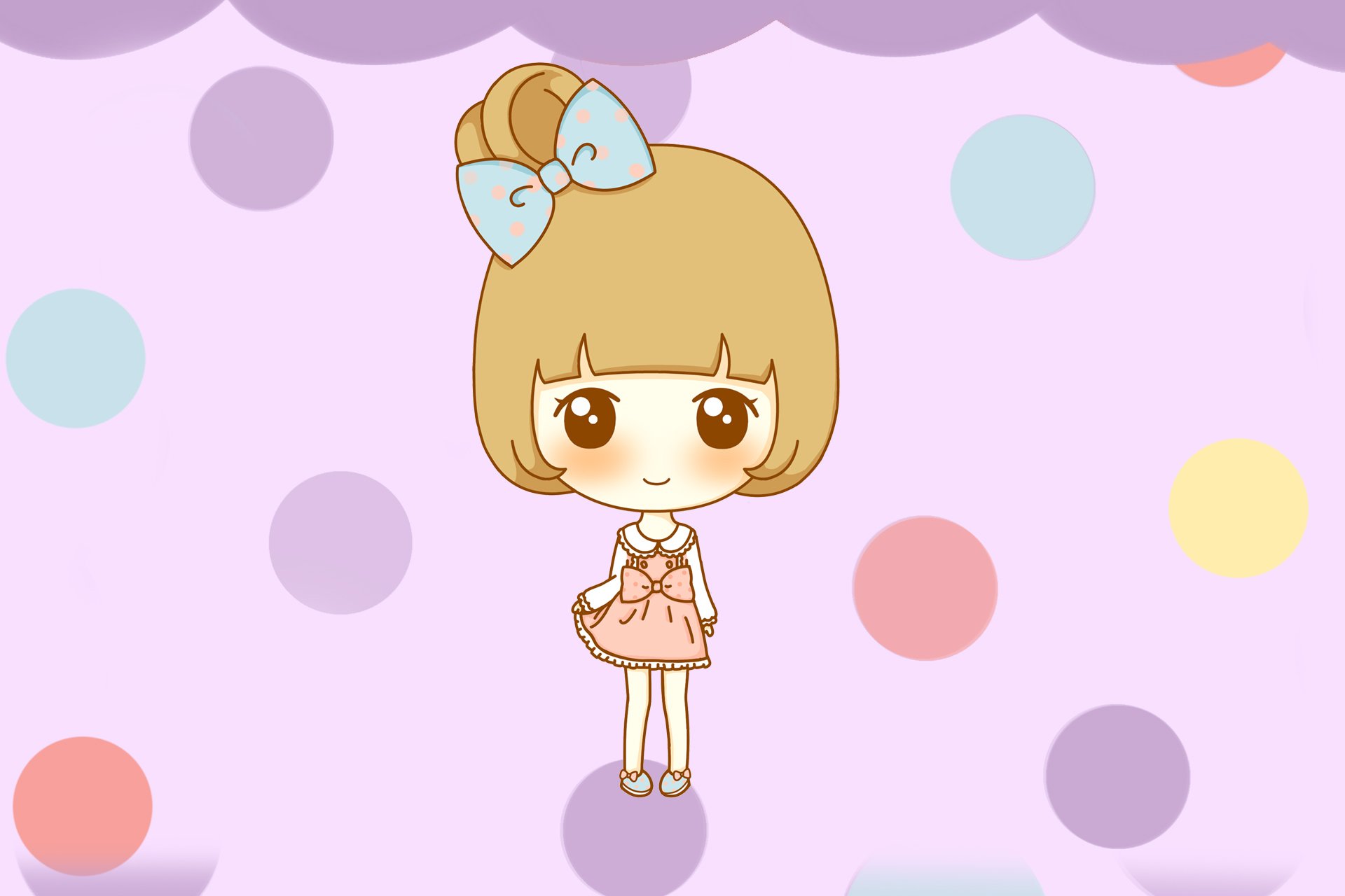 鬼鬼 鬼小妞 可爱 手绘 卡通 女孩 清新