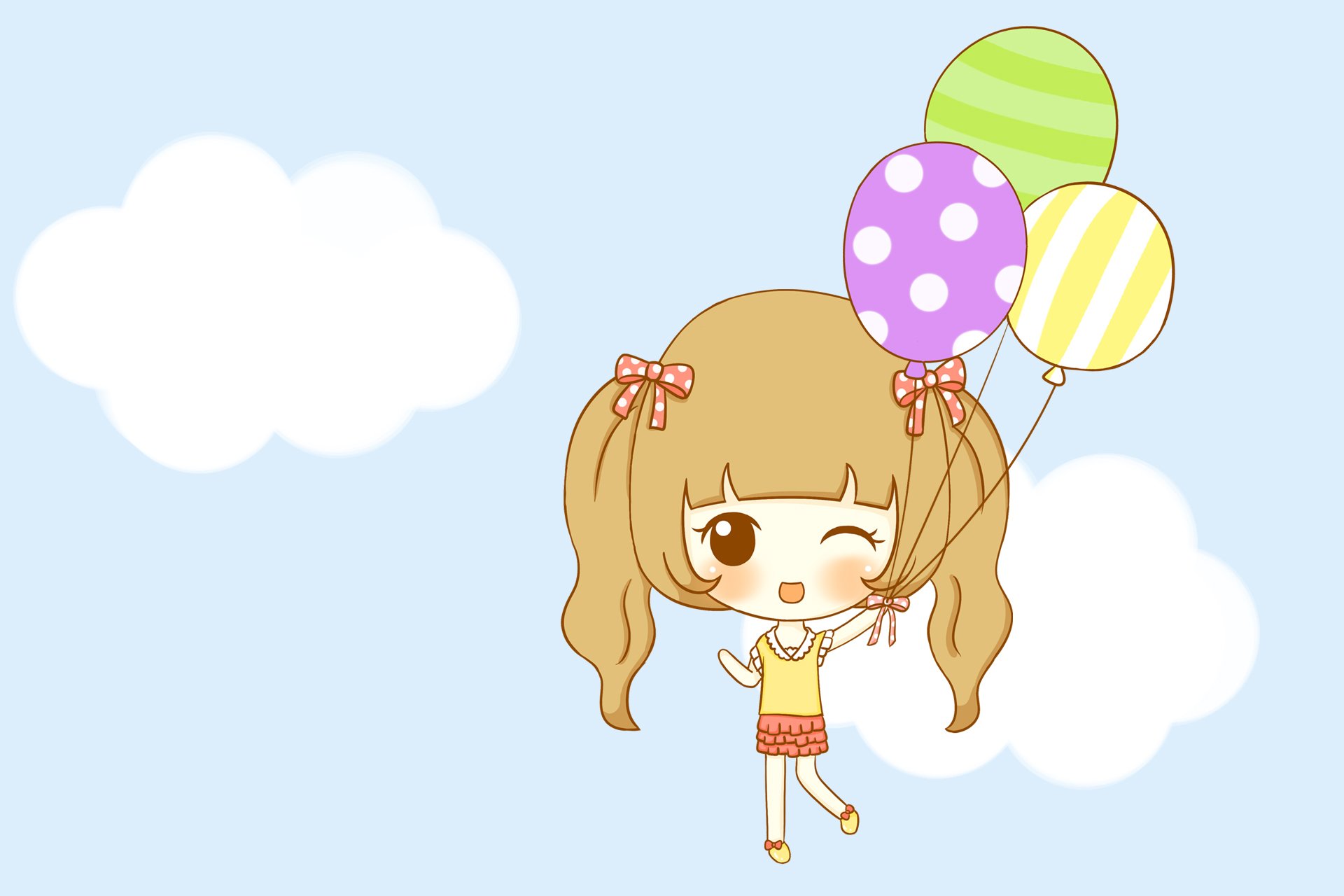 鬼鬼 鬼小妞 可爱 手绘 卡通 女孩 清新