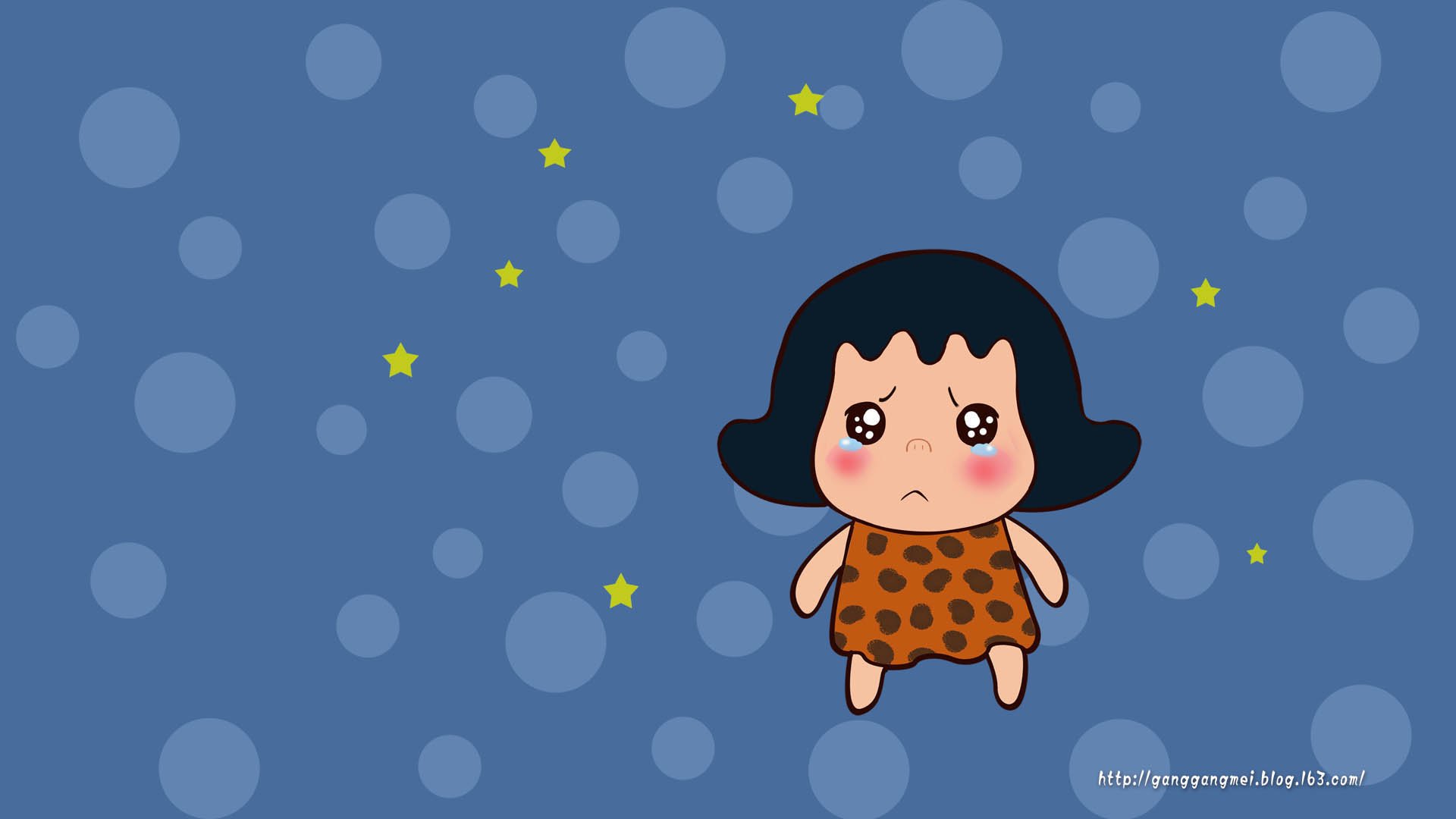 卡通 手绘 女孩 岗岗妹