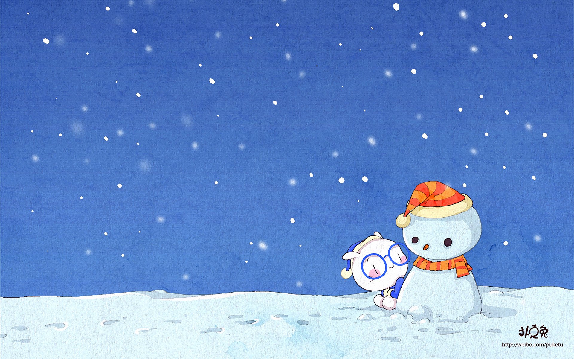 卡通 手绘 扑克兔