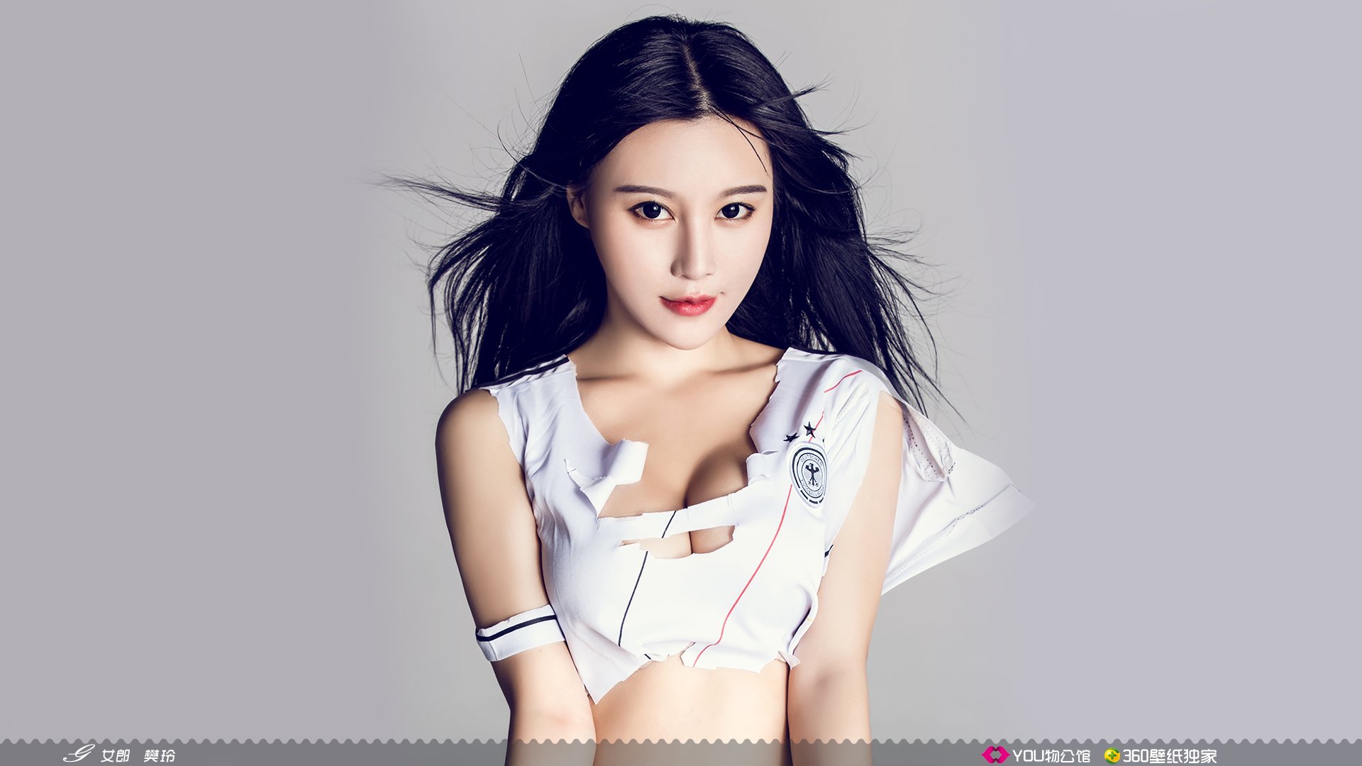 YOU物公馆  @YOU物公馆官博 美女 YOU物馆 足球宝贝 世界杯 德国队 G女郎 樊玲
