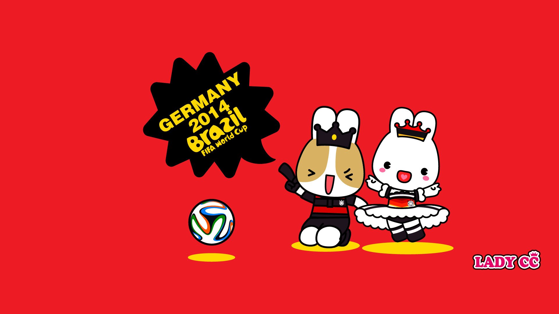 茜茜公主  世界杯 卡通 兔子 LADY CC LADYCC