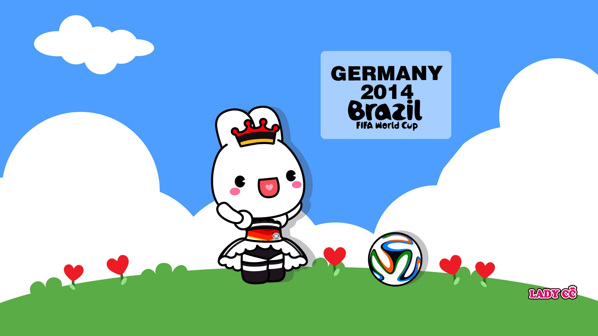 茜茜公主  世界杯 卡通 兔子 LADY CC LADYCC