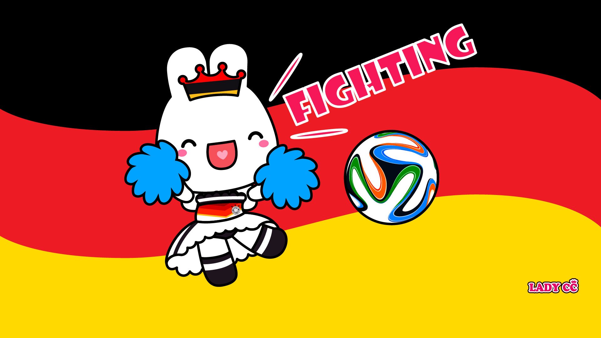 茜茜公主  世界杯 卡通 兔子 LADY CC LADYCC