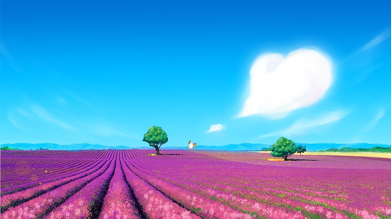 小清新 唯美 薰衣草 风景 植物 等待爱情 紫色