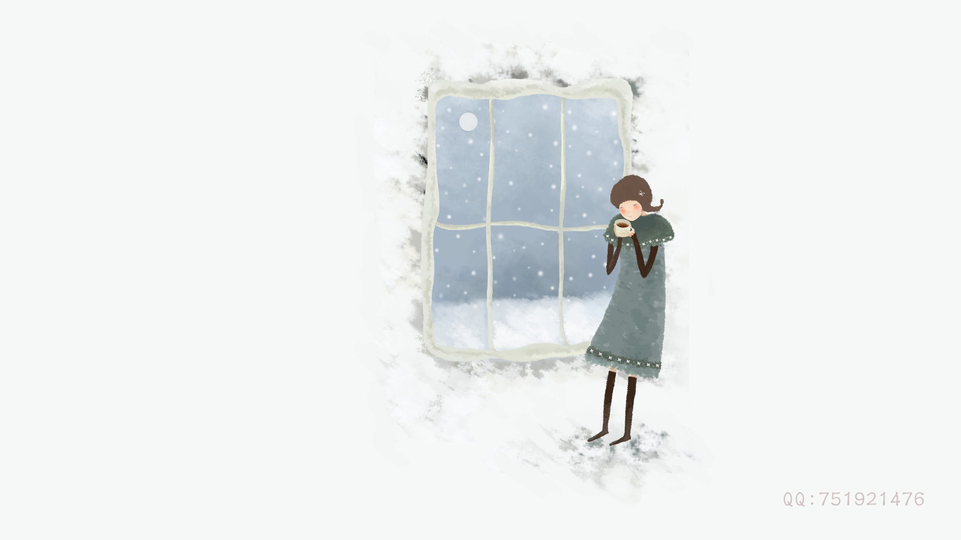 梦里飞插画 女孩 梦幻