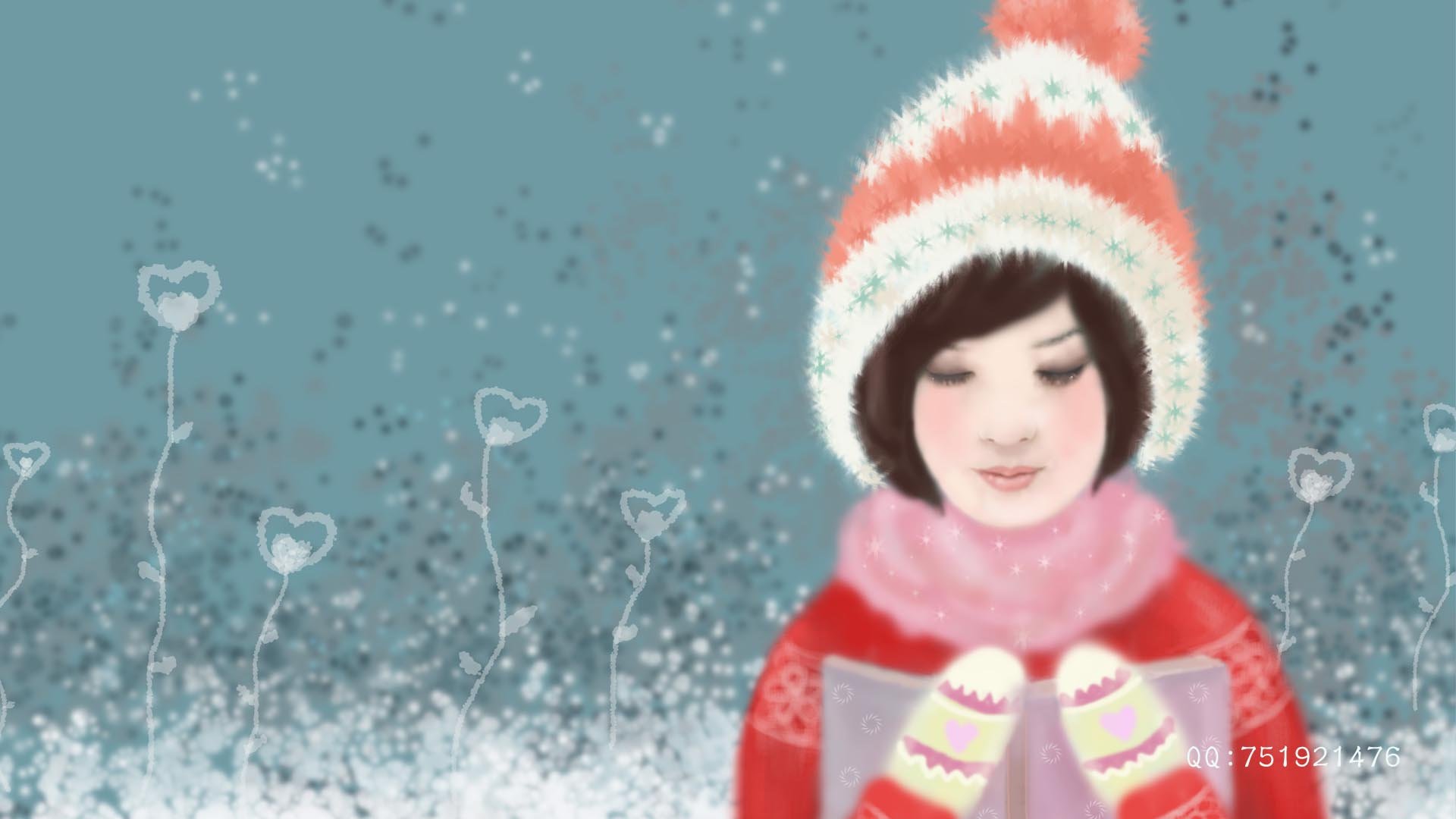 梦里飞插画 女孩 梦幻