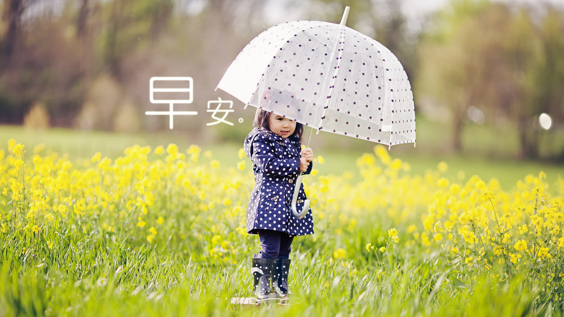 小清新 唯美 早安 温暖 温馨 幸福 女孩 宝贝 宝宝 童年 伞