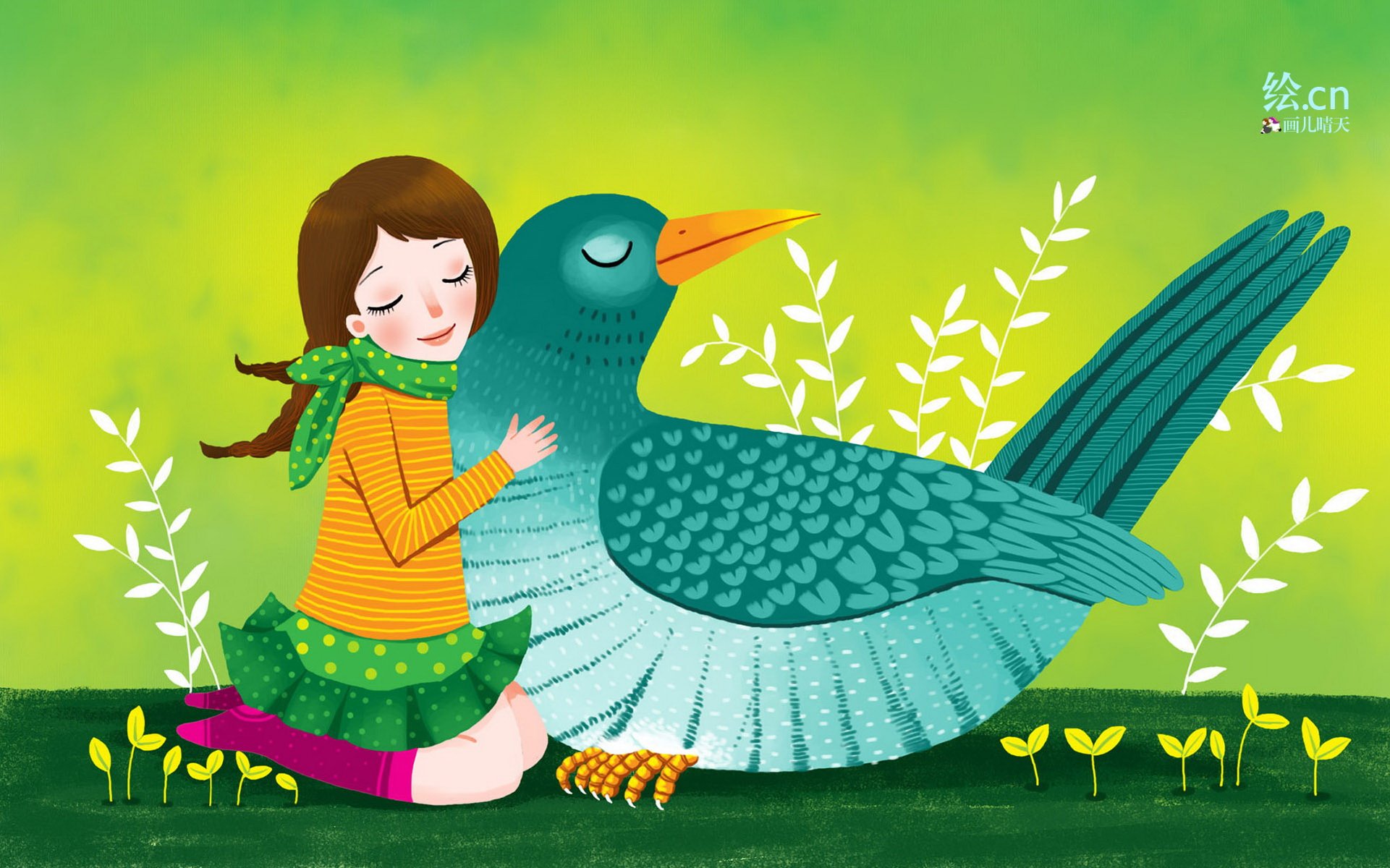 画儿晴天 童趣 手绘