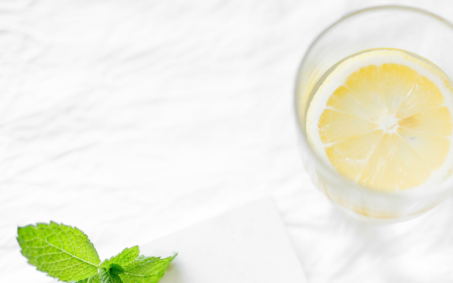 清新淡雅 柠檬 绿叶