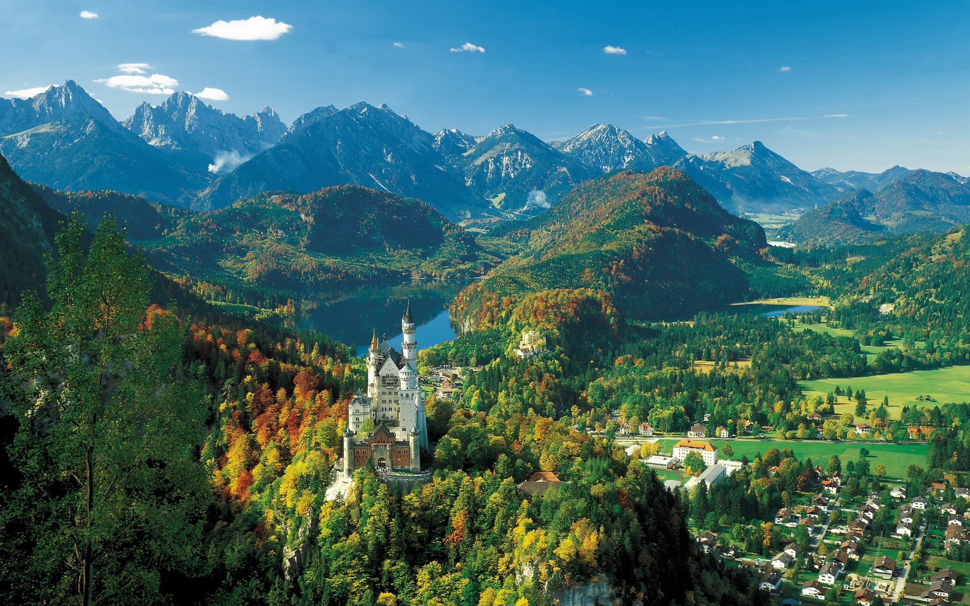 风景  德国风景  新天鹅城堡  雄伟壮观  宽屏