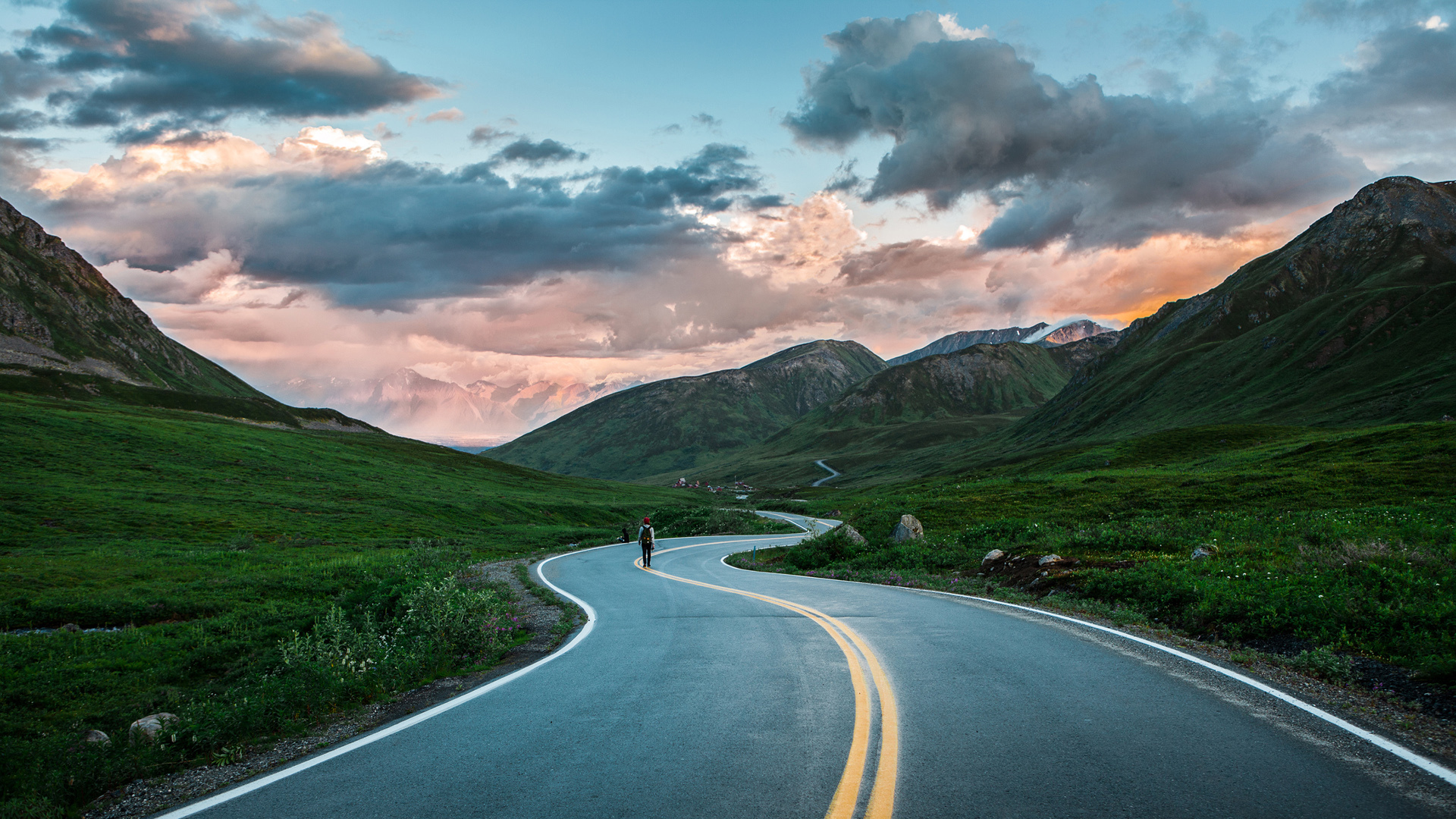 风景 自然风光 道路 远山