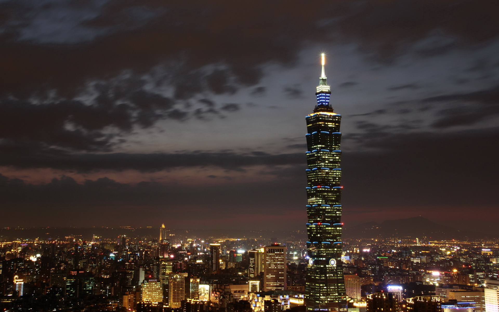 台北101 摩天大楼 夜景 风光 风景 宽屏