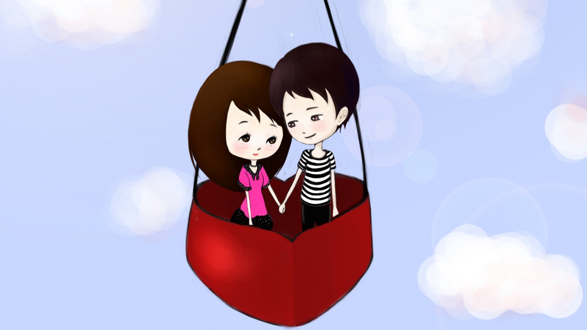 唯美温馨 卡通 情侣