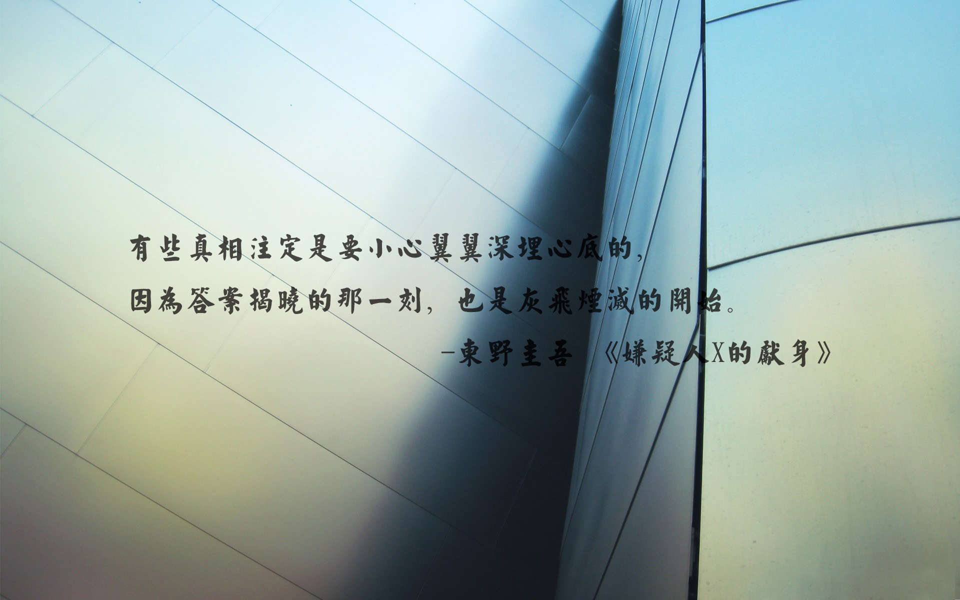 文字 语录 东野圭吾 嫌疑人X的献身