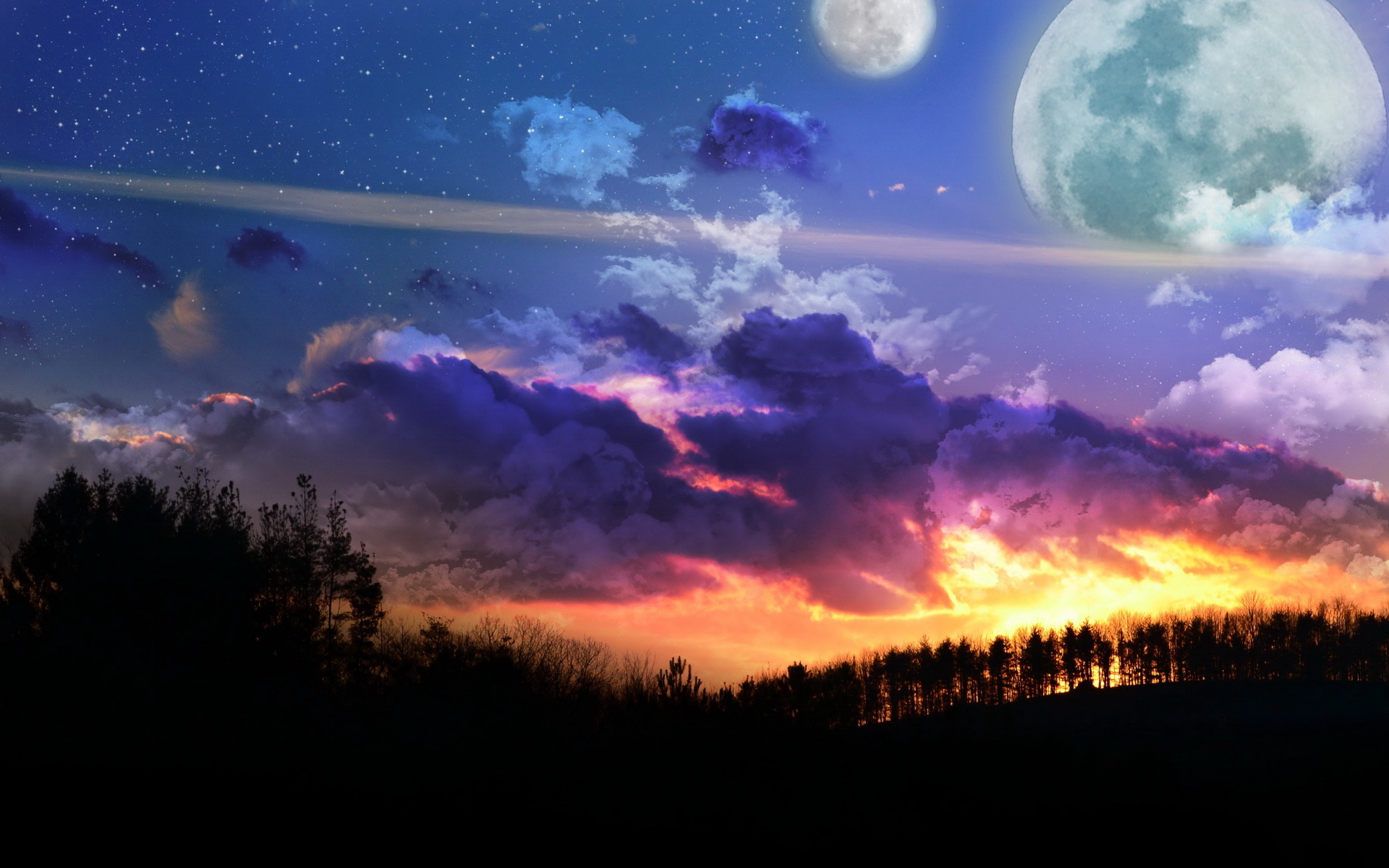 奇幻梦境 星空 星球
