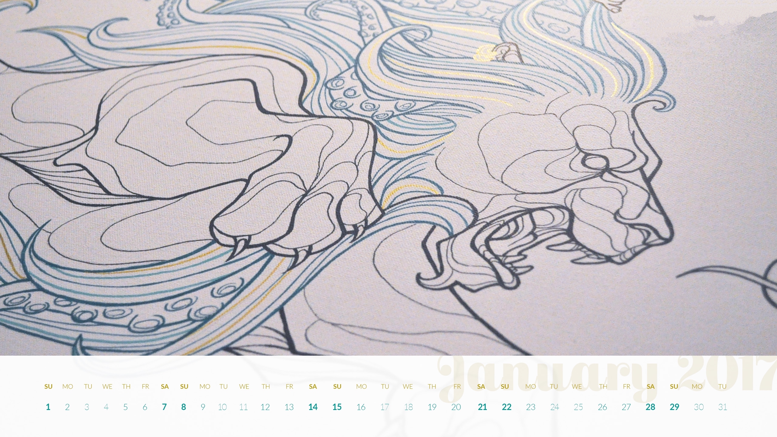 2017年1月 手绘 狮子