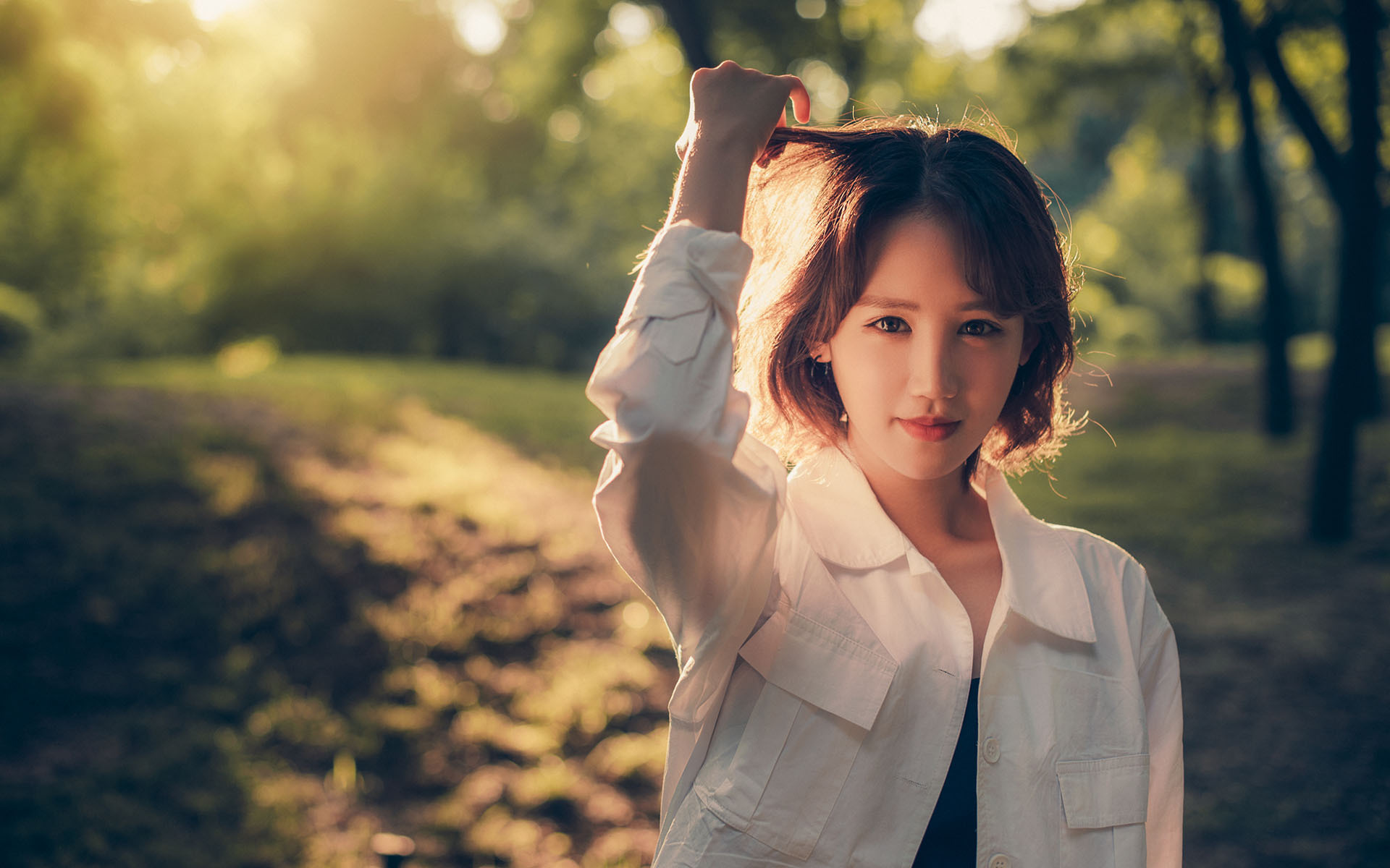 清纯 户外 阳光 美女