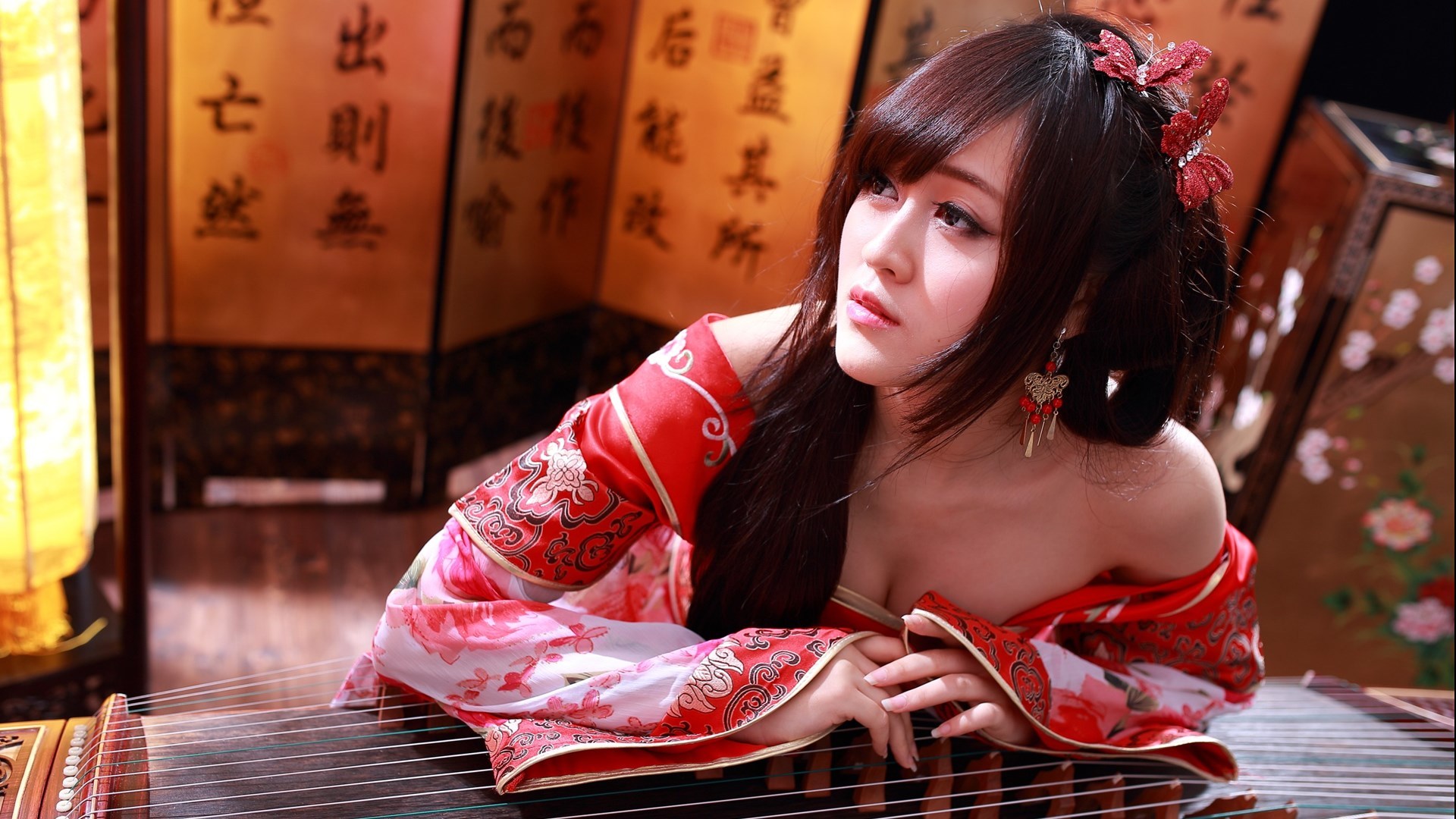 文艺古风 红衣 古筝