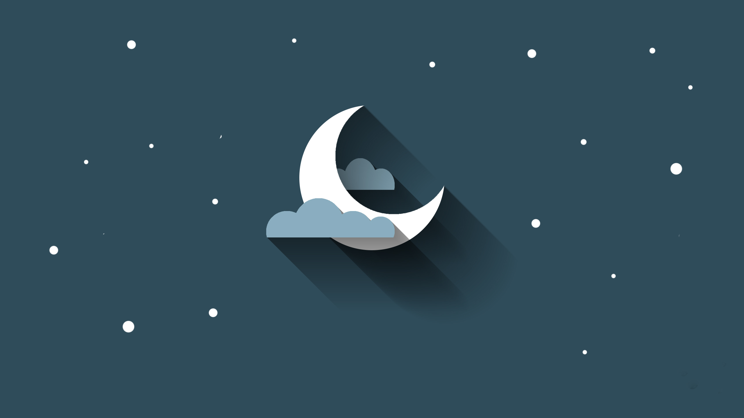 简约 酷炫 时尚 月亮 长投影