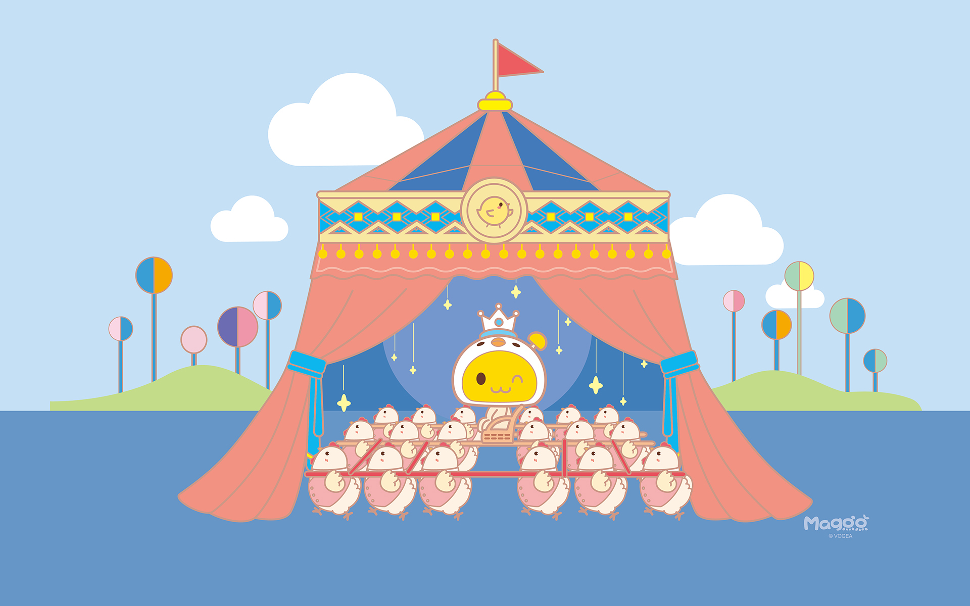 蘑菇点点 2017 鸡年大吉 小鸡