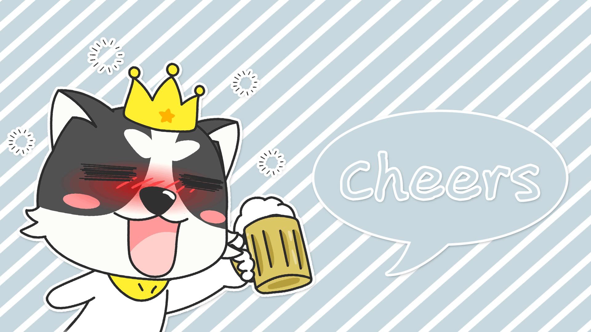 动漫 狗 哈士奇 萌 贱