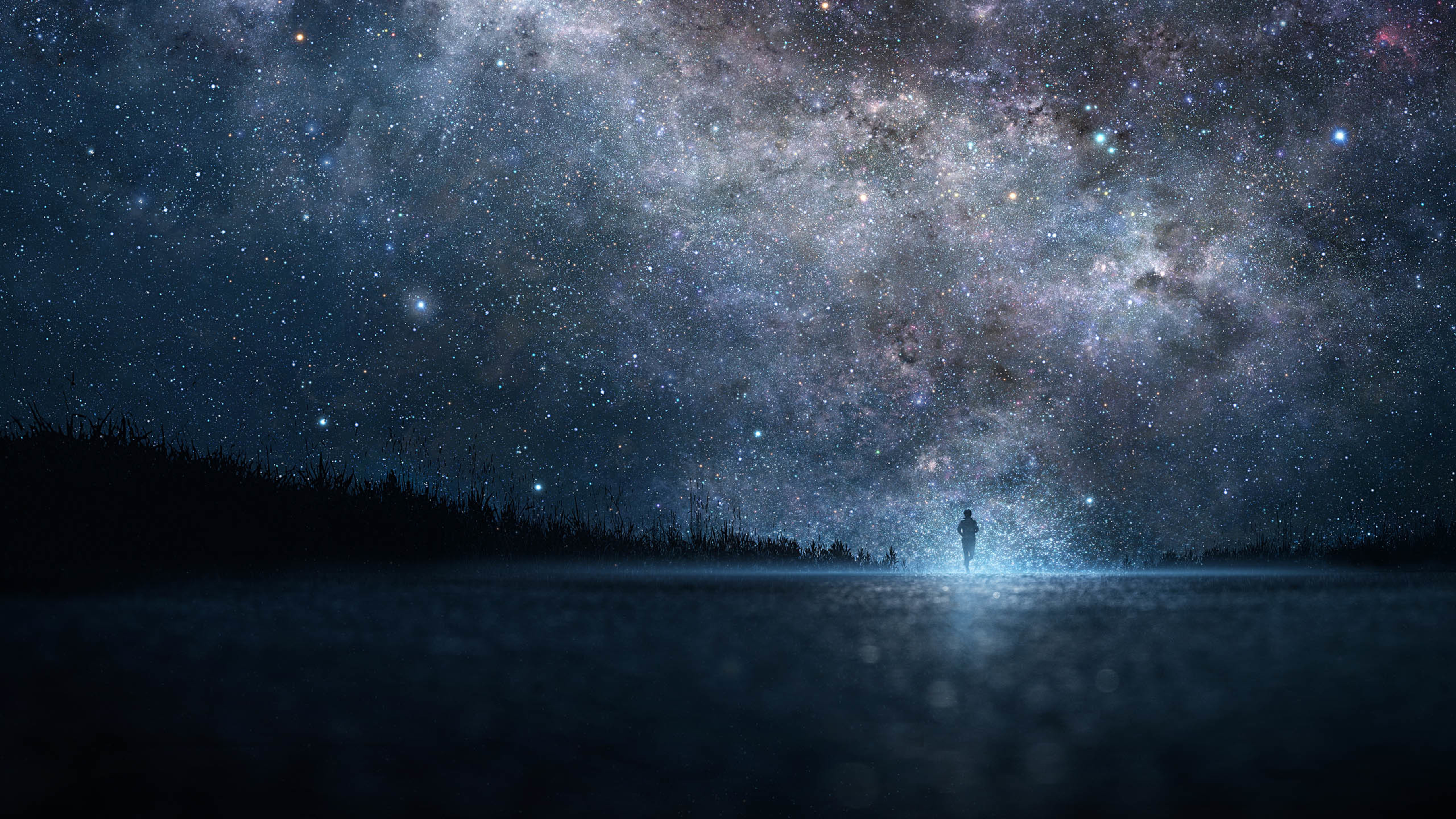 星空 奔跑 夜晚