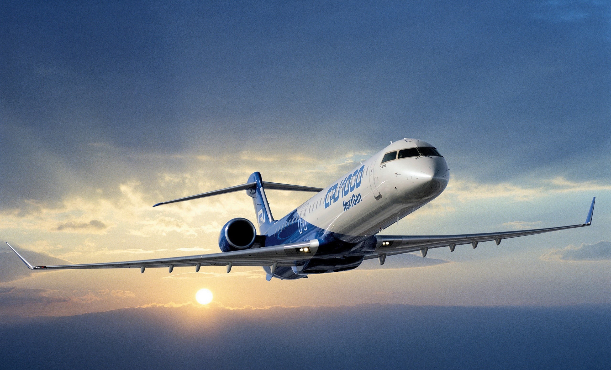 蓝天白云 天空 飞机 客机 航空