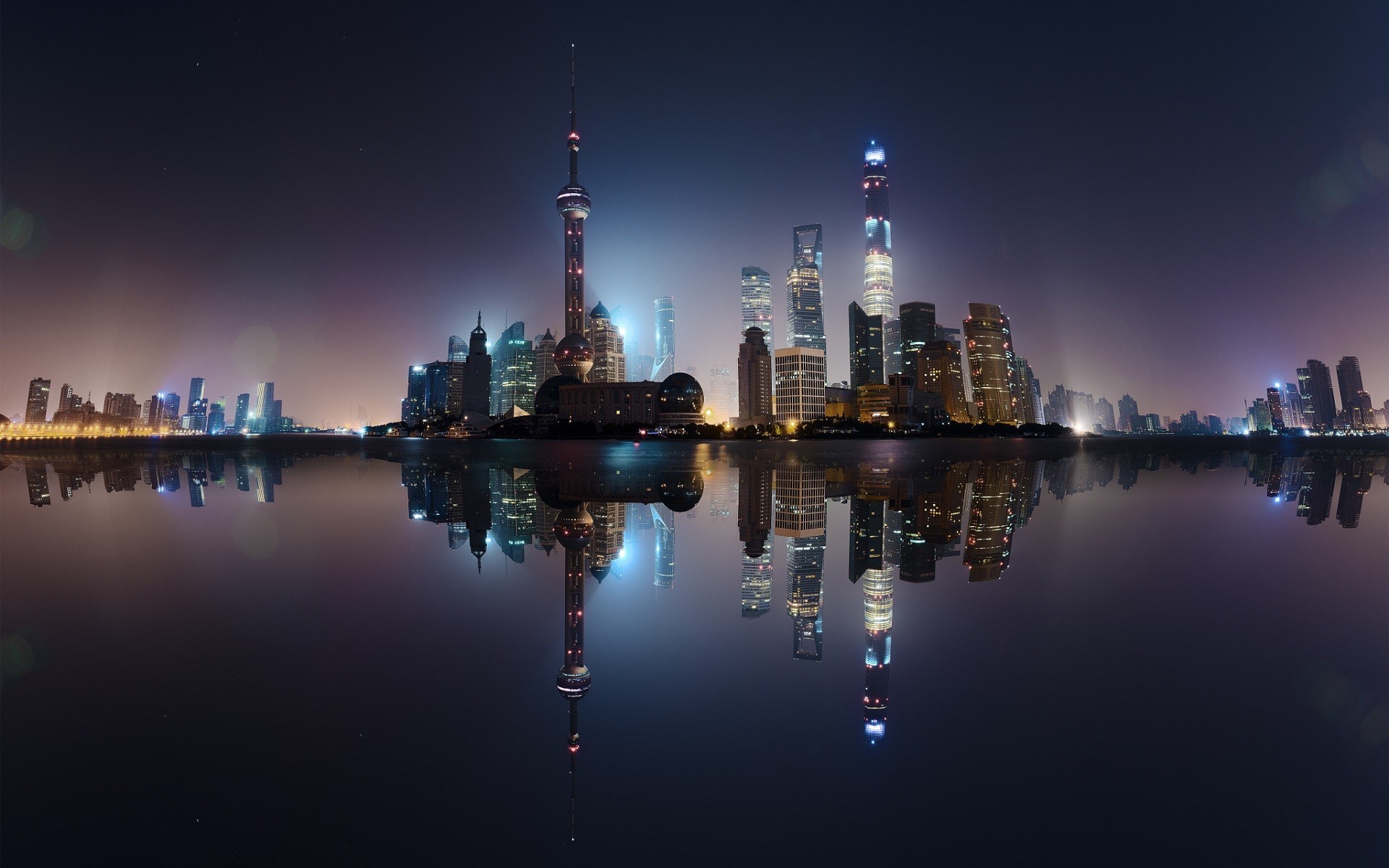 风景 上海 黄浦江 夜景 东方明珠